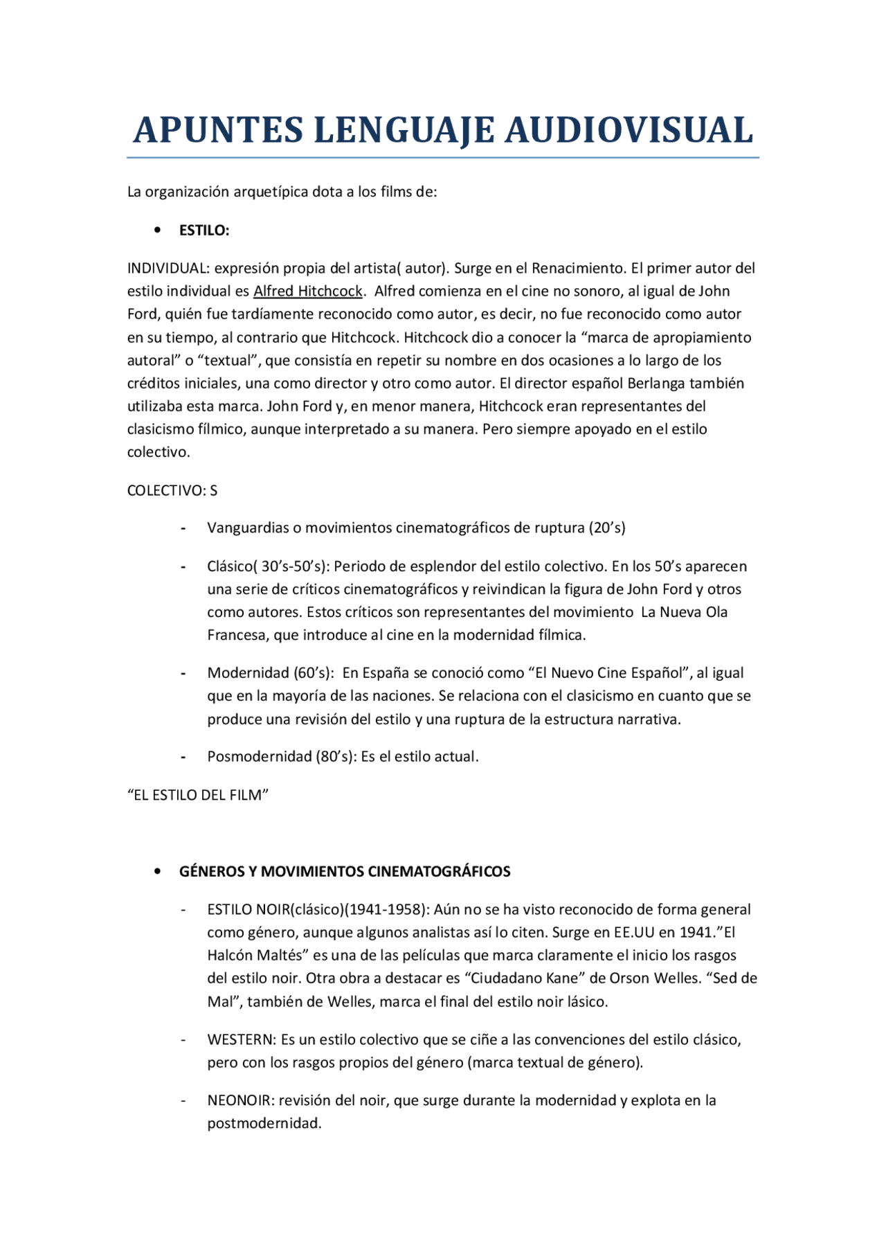 Apuntes del Lenguaje Audiovisual - Apuntes de Comunicación Audiovisual ...