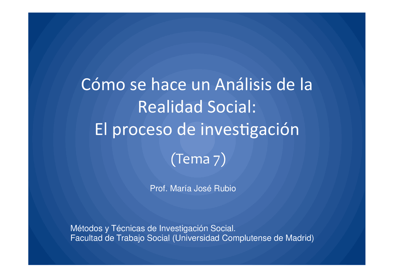 TEMA7 - Apuntes de Trabajo Social - Docsity