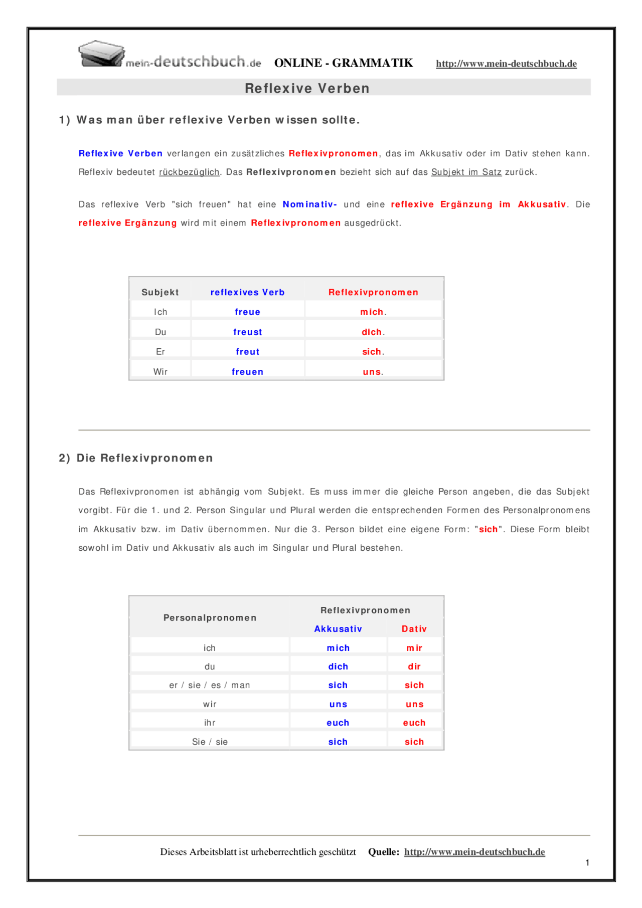 Verbos Reflexivos En Aleman Verbos reflexivos - Apuntes de Idioma Alemán - Docsity