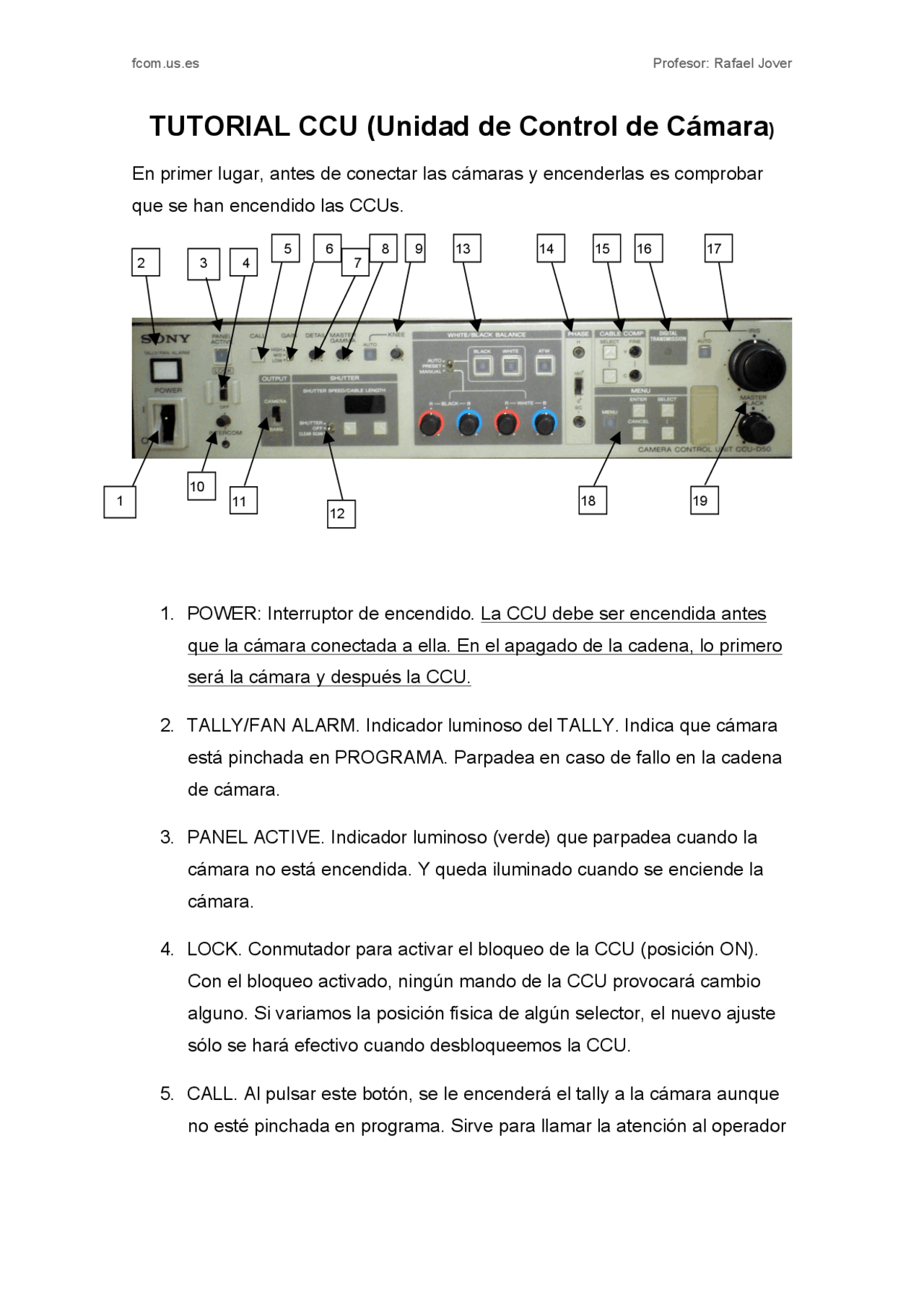 Modulo Ccu Ccu fcom - Apuntes de Comunicación Audiovisual - Docsity