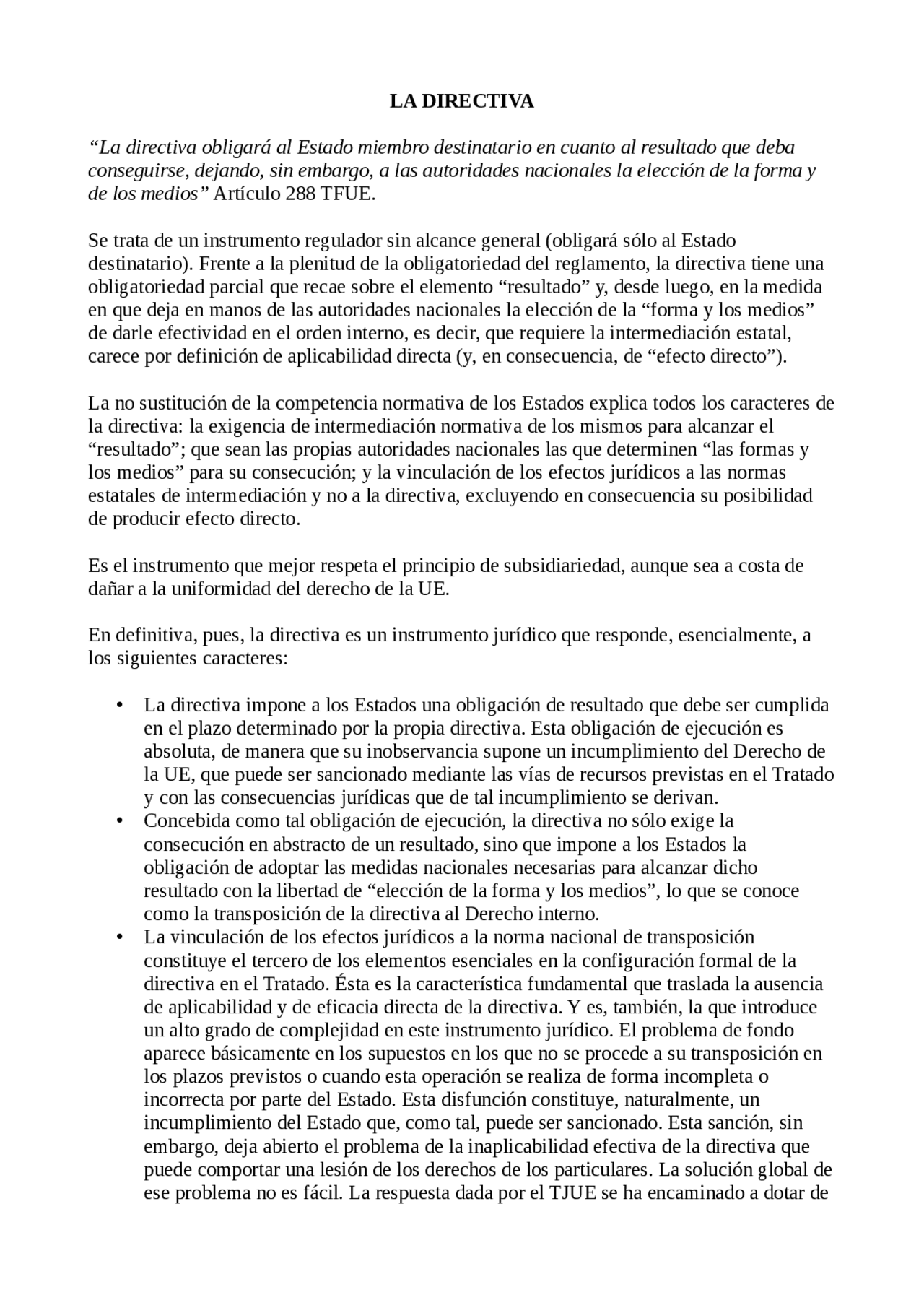 La directiva (resumen del libro) - Resúmenes de Derecho Romano - Docsity