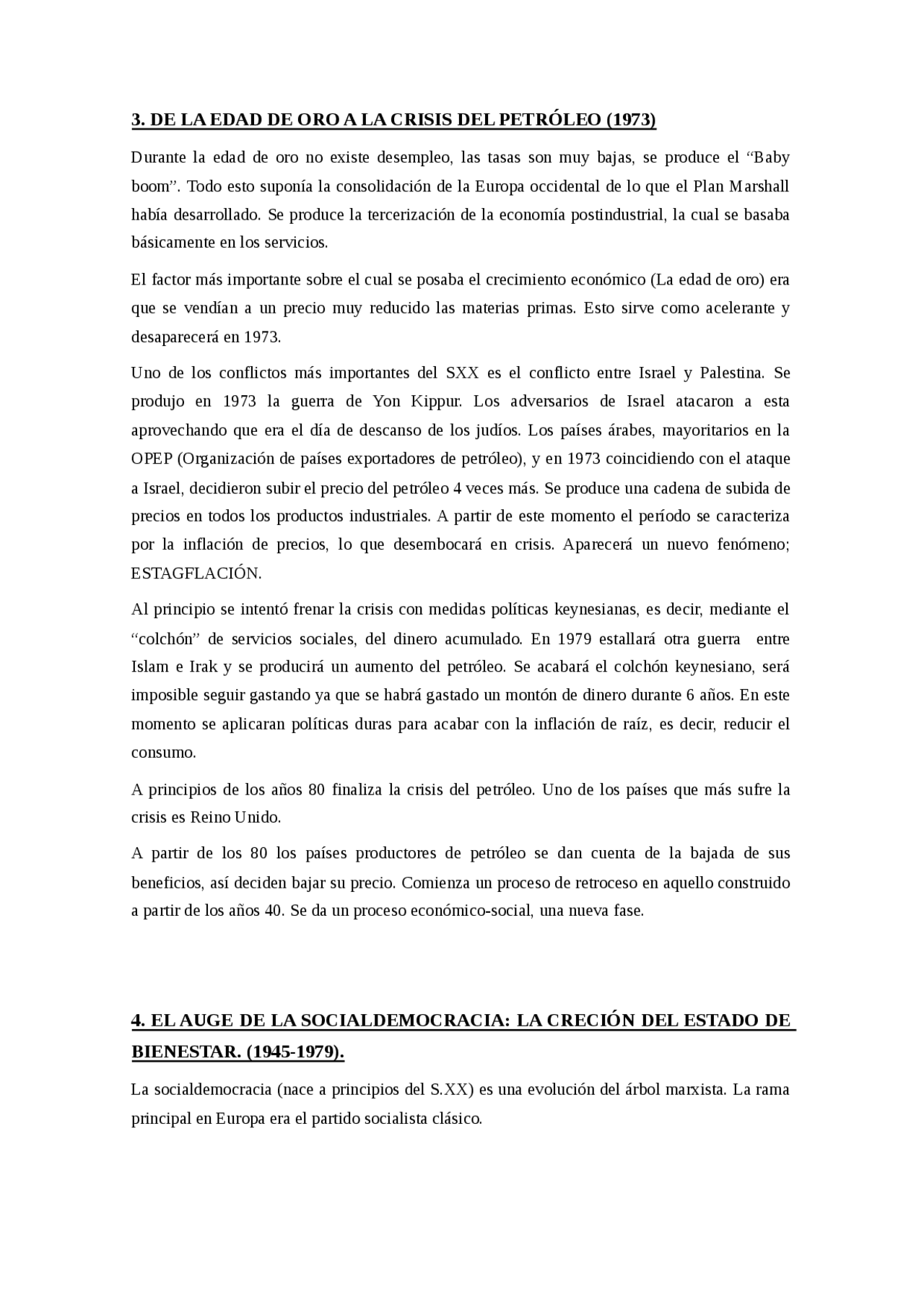 3. DE LA EDAD DE ORO A LA CRISIS DEL PETRÓLEO (1973 4. EL AUGE DE LA ...