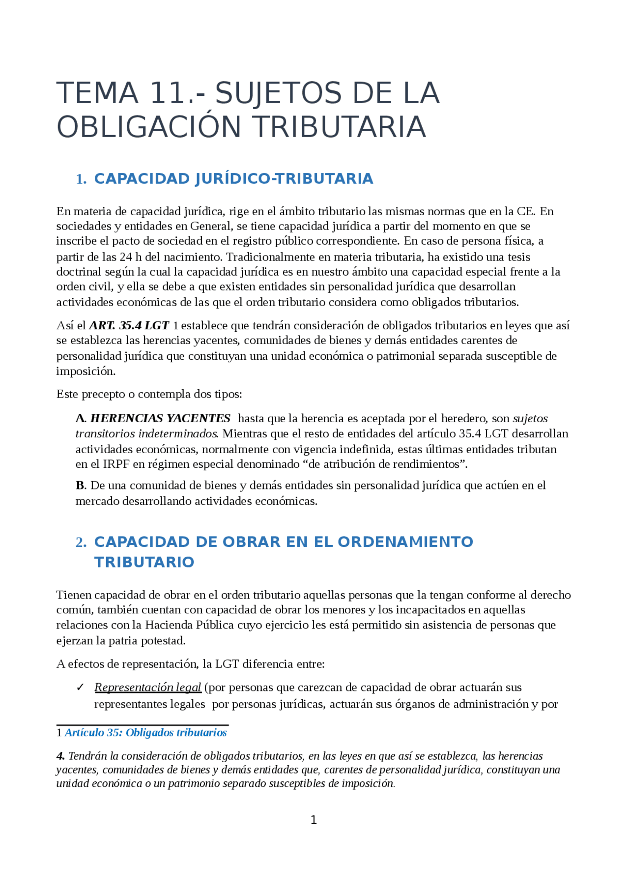 Sujetos de la obligación tributaria - Apuntes de Derecho Financiero y ...