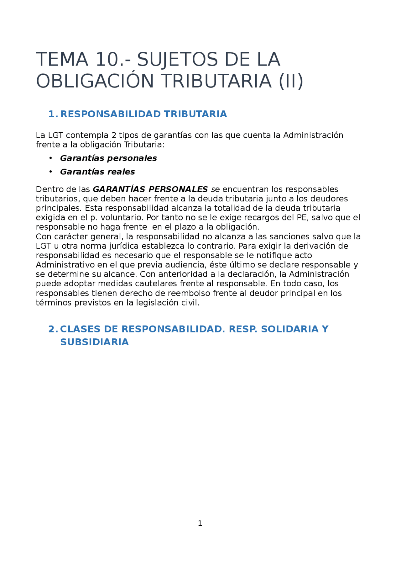 Sujetos de la obligación tributaria II - Apuntes de Derecho Financiero ...