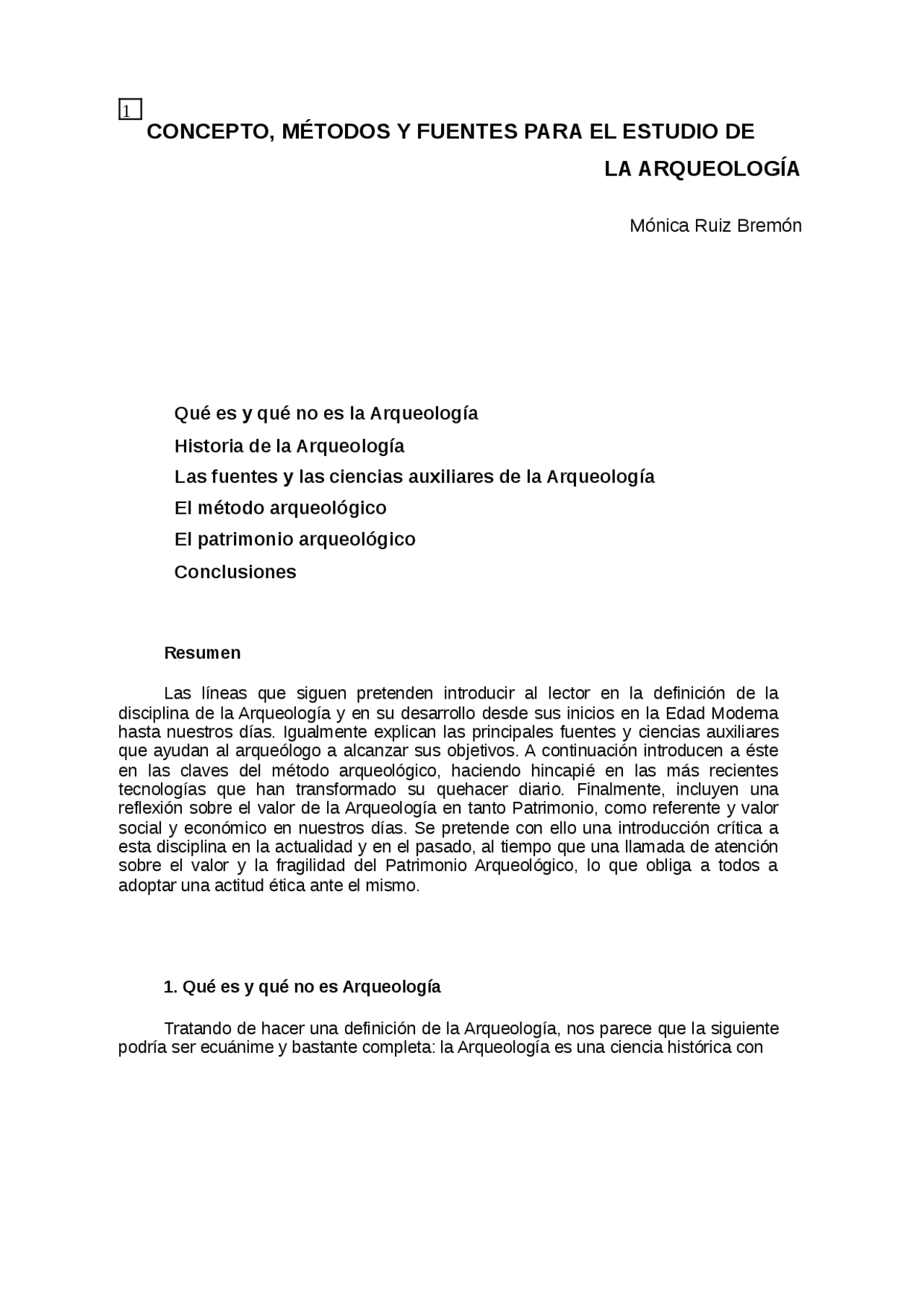 Concepto Metodos Y Fuentes Apuntes De Arqueologia Docsity