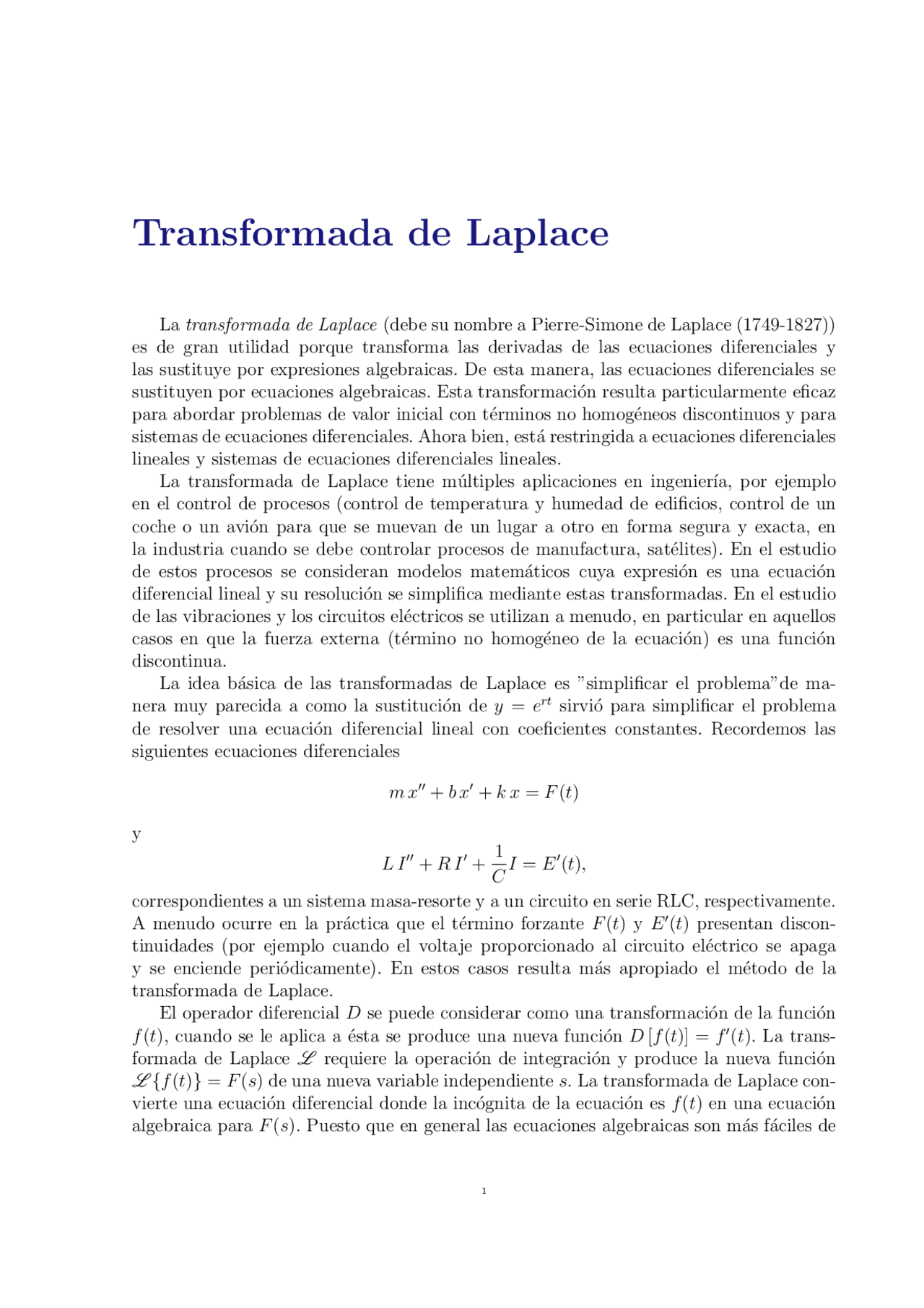 Ecuaciones de Laplace Apuntes de Informática Docsity