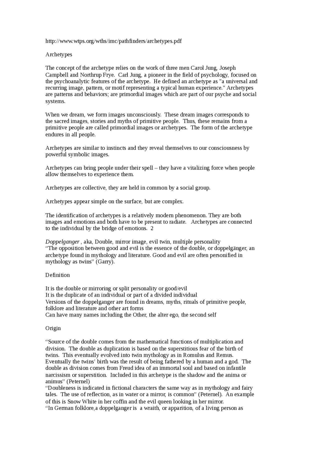 What is an Archetype Apuntes de Historia de la Arquitectura Docsity