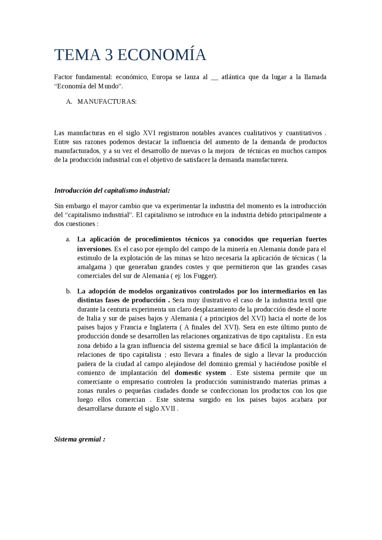 Europa Moderna I tema 3 - Apuntes de Historia Europea - Docsity