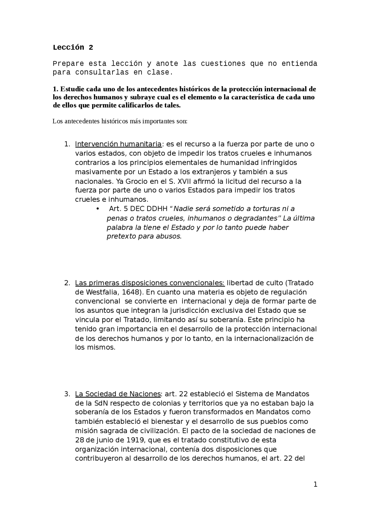 INTERNAC dh TEMA 2 - Apuntes de Derecho Internacional - Docsity
