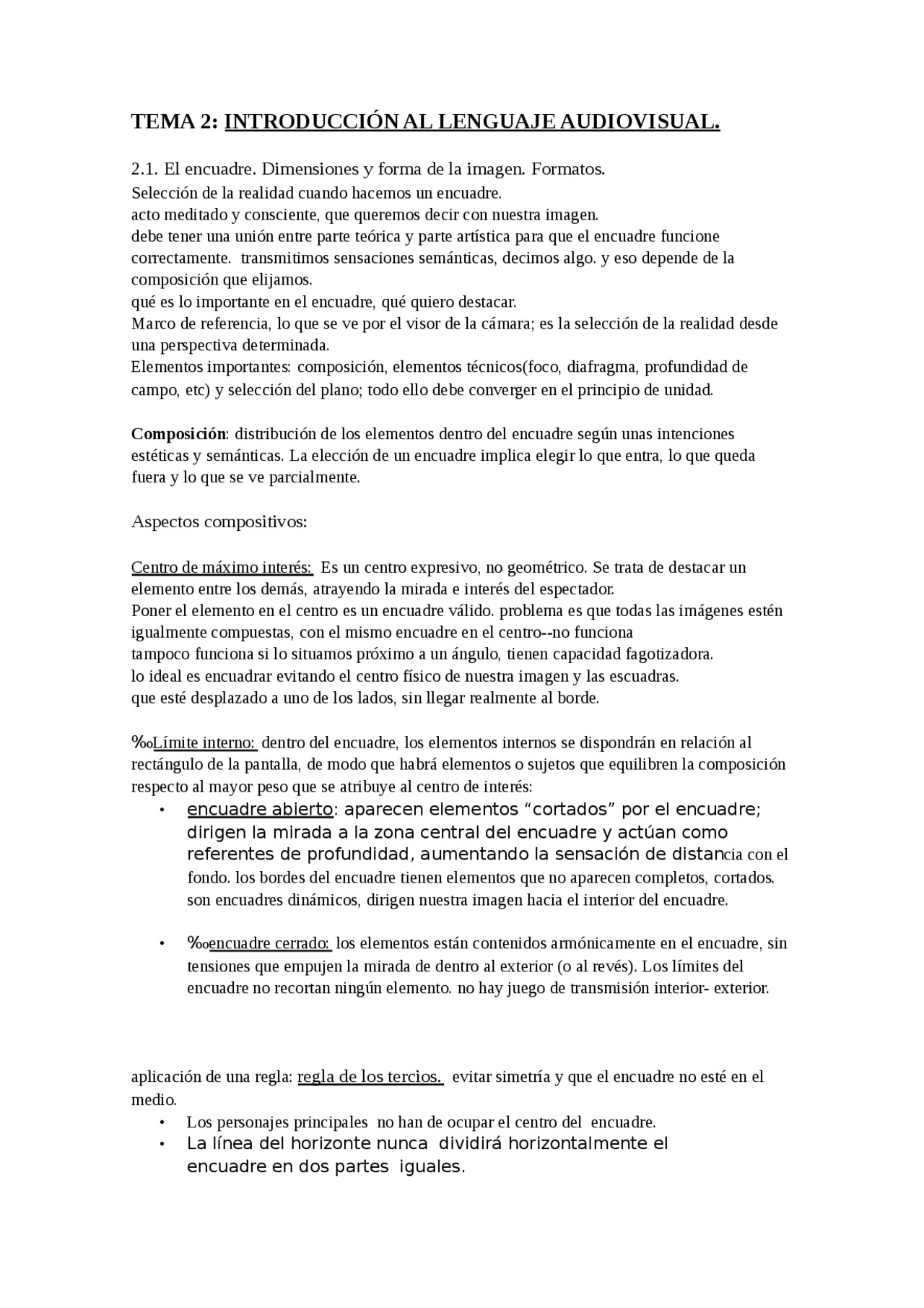 TEMA 2: INTRODUCCIÓN AL LENGUAJE AUDIOVISUAL - Apuntes de Periodismo ...