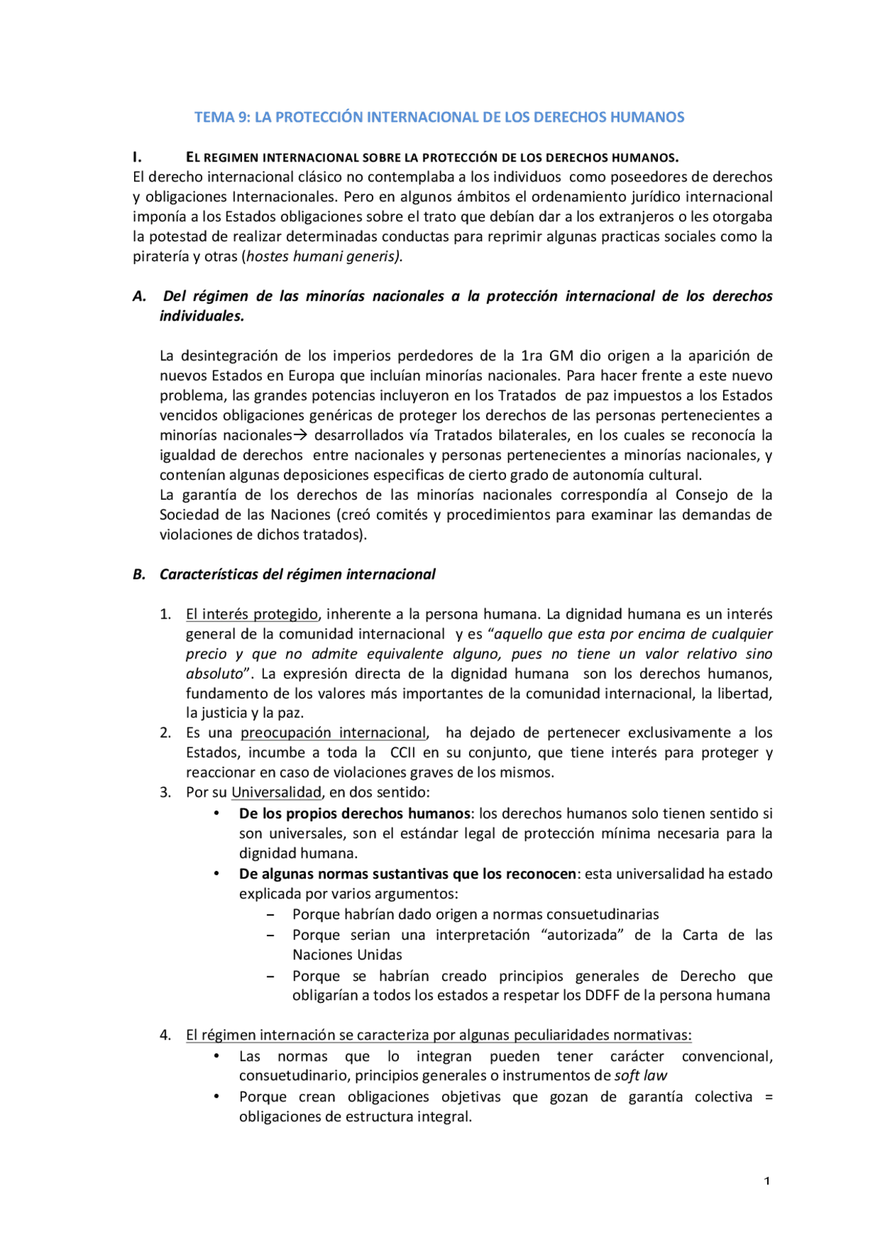 LA PROTECCION INTERNACIONAL DE LOS DERECHOS HUMANOS - Apuntes de ...