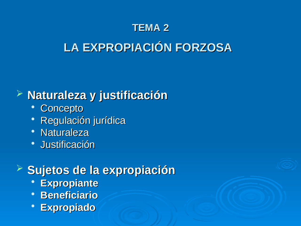 Objeto de la expropiación - Apuntes de Derecho Administrativo - Docsity