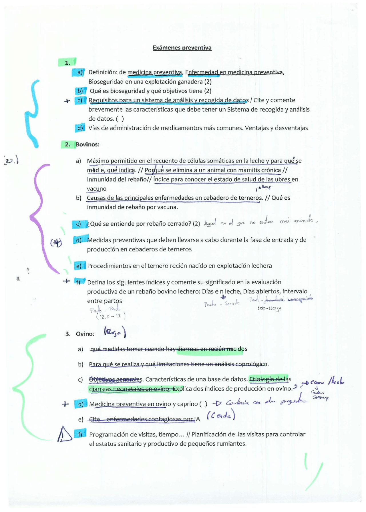 Preguntas De Examen Licenciatura Examenes De Veterinaria Docsity