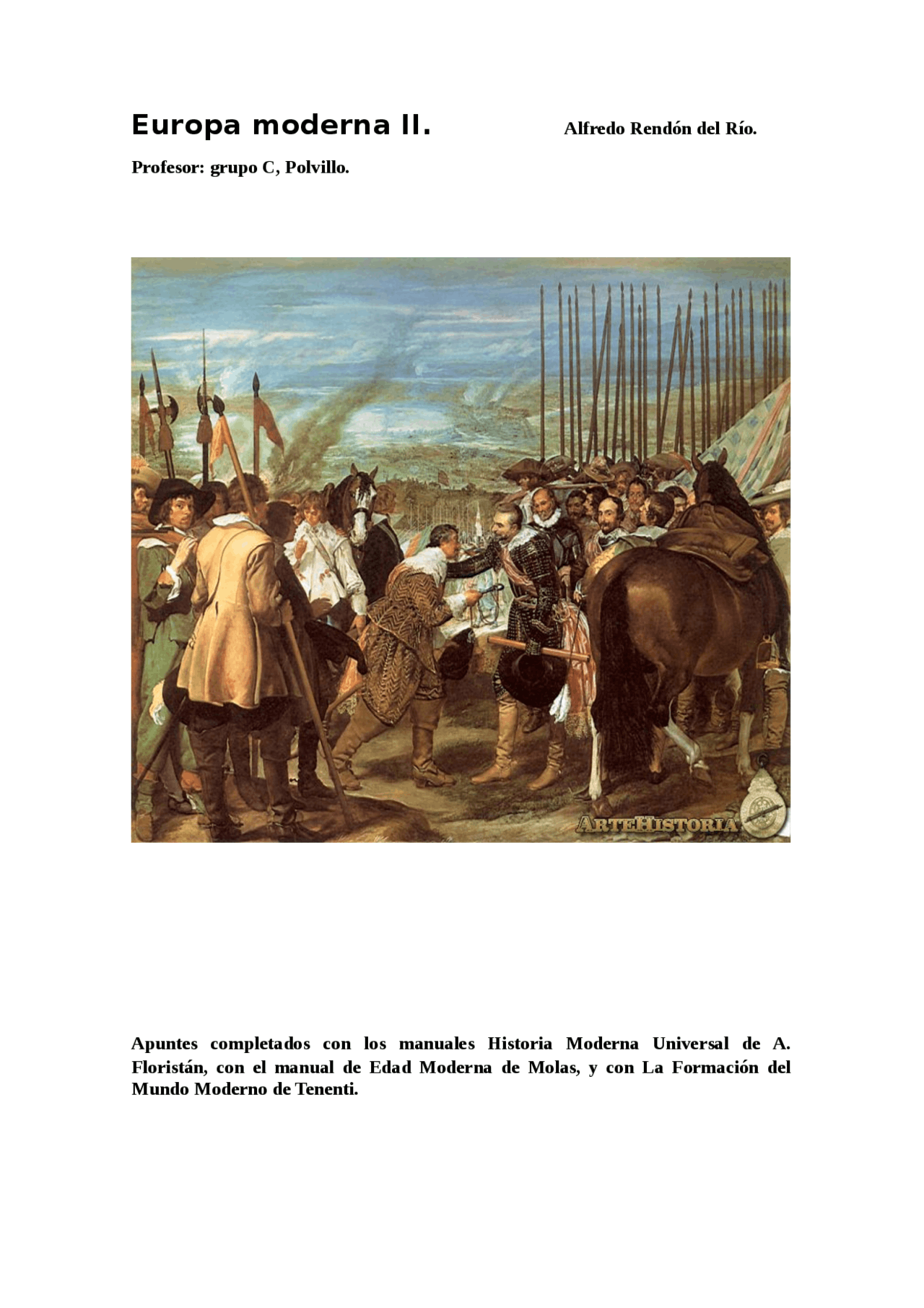 Apuntes Moderna I - Apuntes de Historia Europea - Docsity