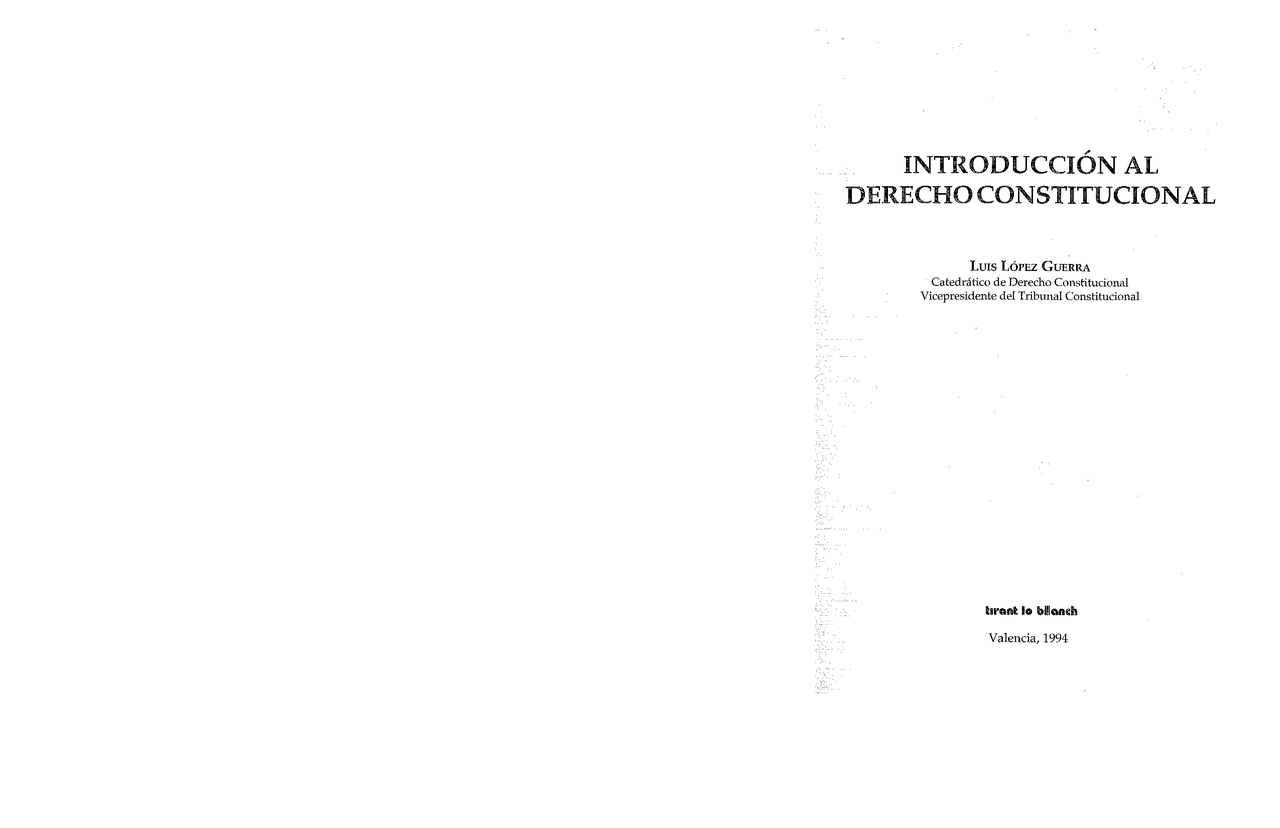 Introduccion Al Derecho Constitucional Lopez Guerra Pdf