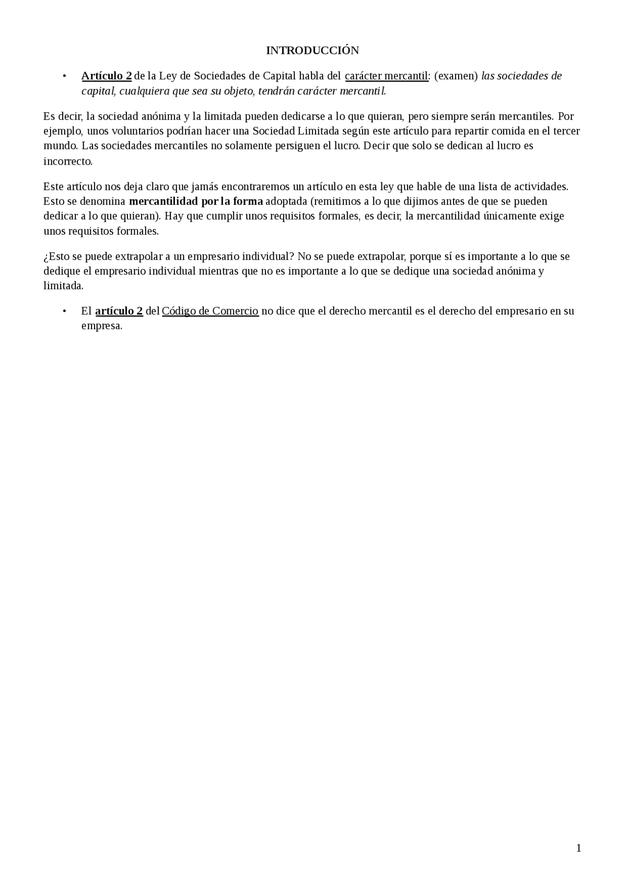 INTRODUCCI N Art culo 2 De La Ley De Socied Apuntes De Derecho 