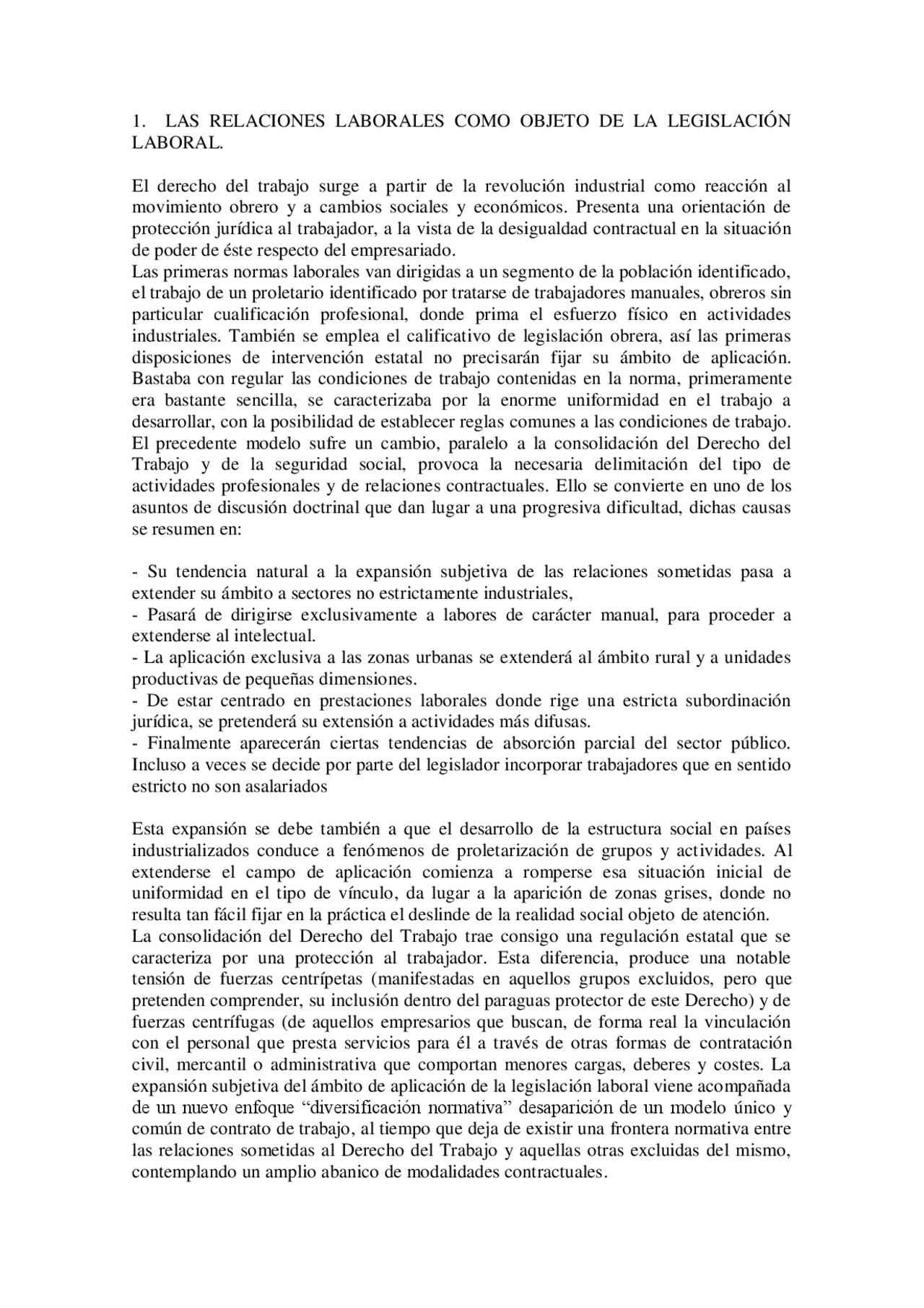 Derecho del trabajo y la seguridad social. tema 1 - Apuntes de Derecho ...