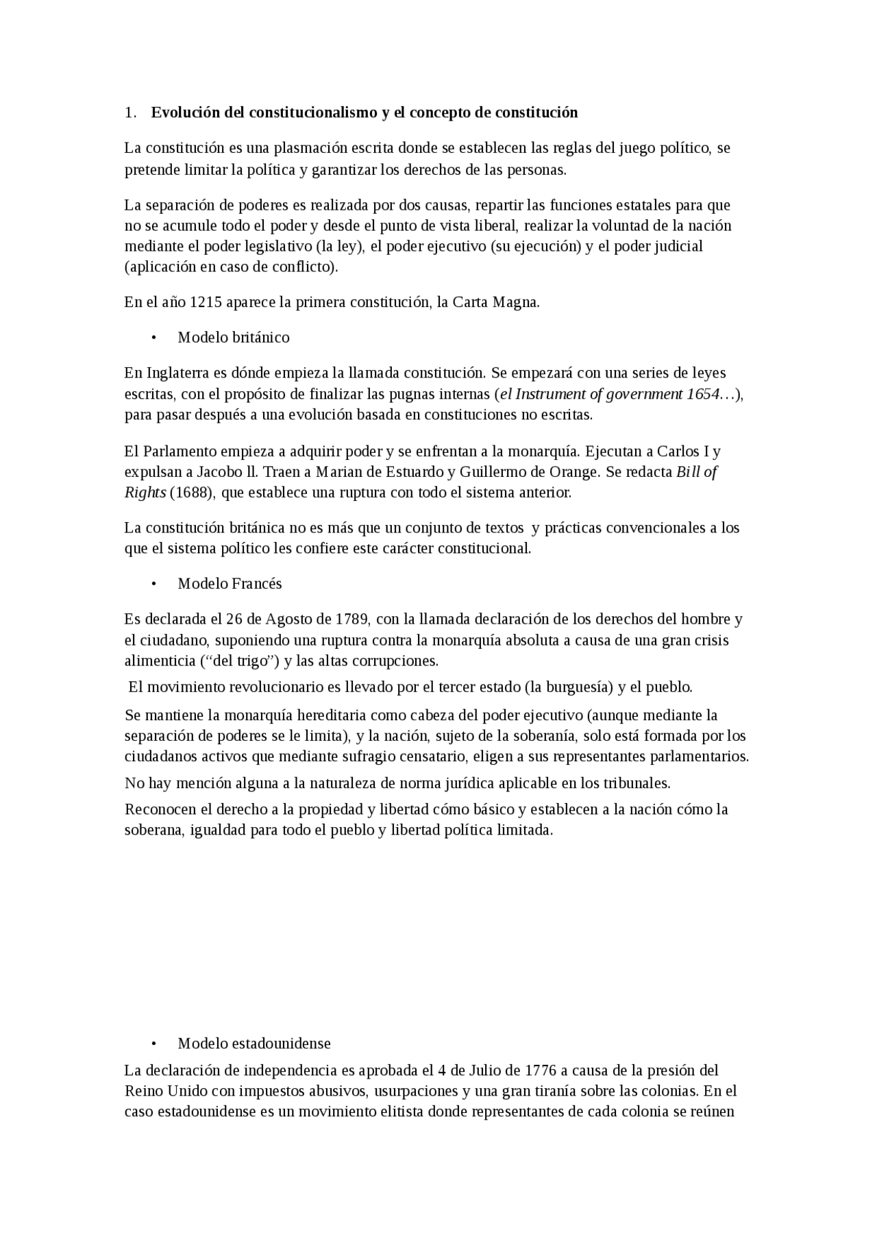 Evolución del constitucionalismo y el concepto de constitución ...