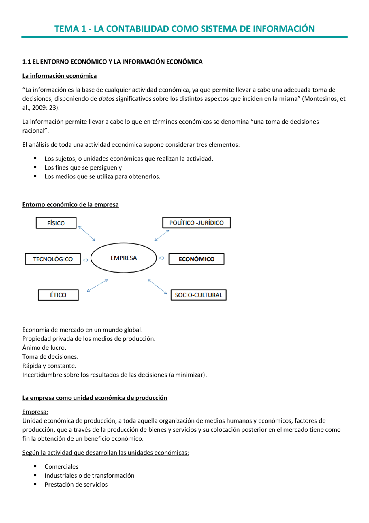 TEMA 1 - LA CONTABILIDAD COMO SISTEMA DE INFORMACIÓN - Apuntes de ...