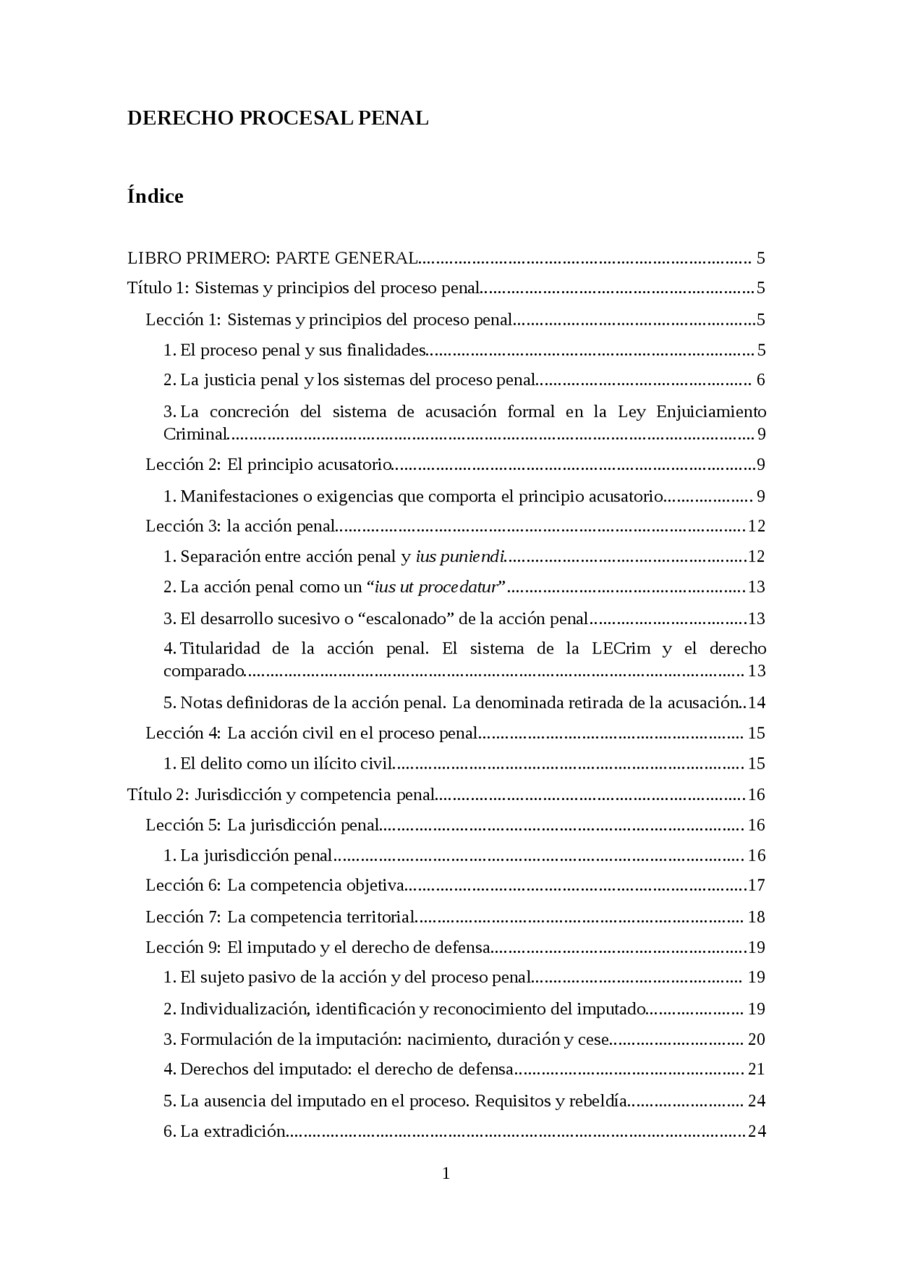 Derecho procesal penal - Apuntes de Derecho Procesal Penal - Docsity