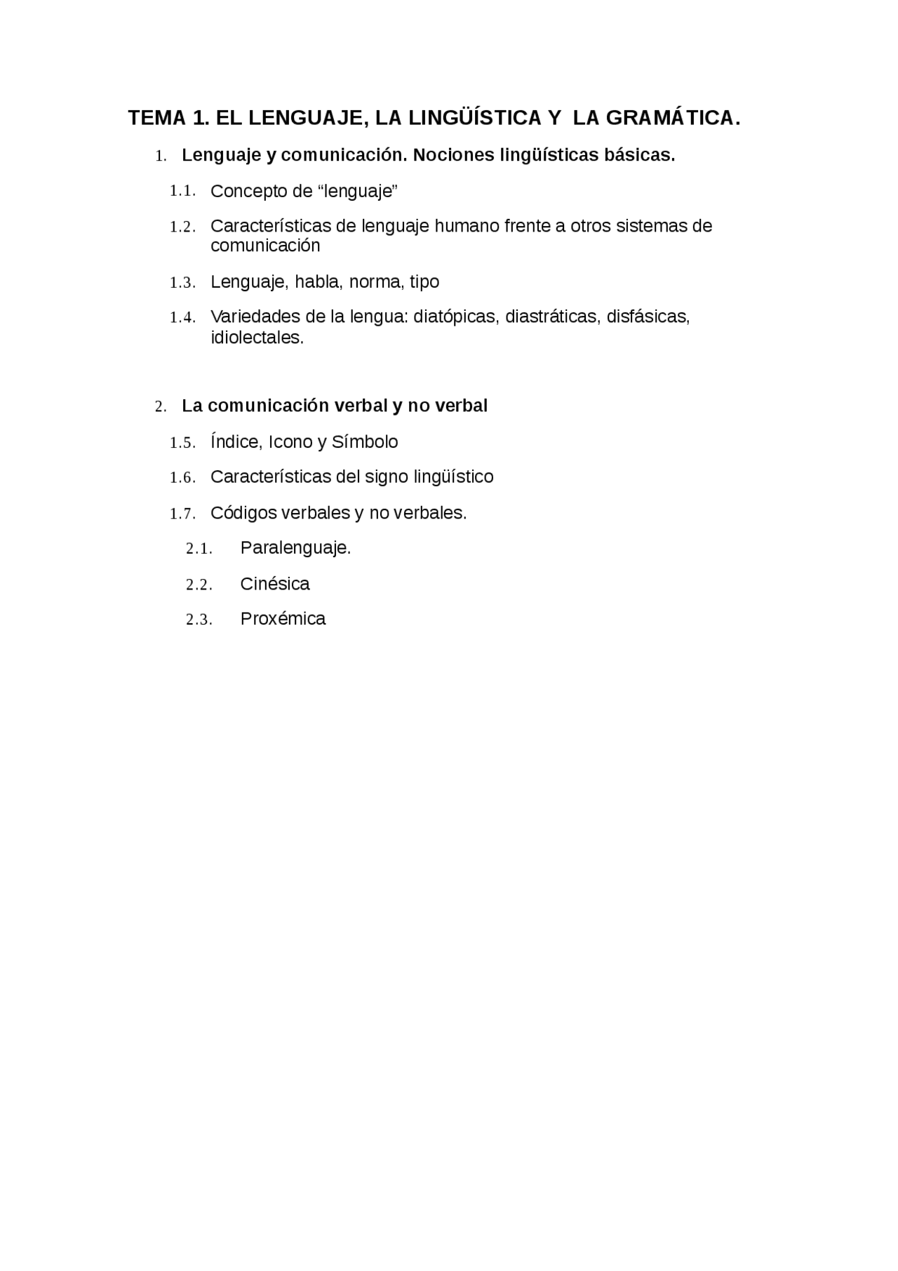 Lengua tema 1 - Apuntes de Comunicación Audiovisual - Docsity