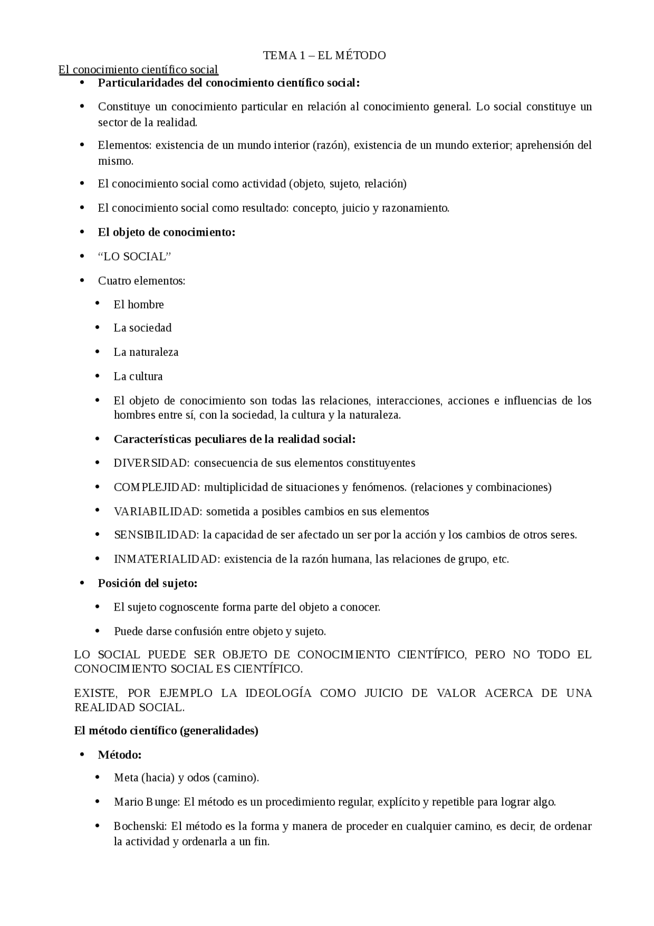 El conocimiento científico social - Apuntes de Trabajo Social - Docsity