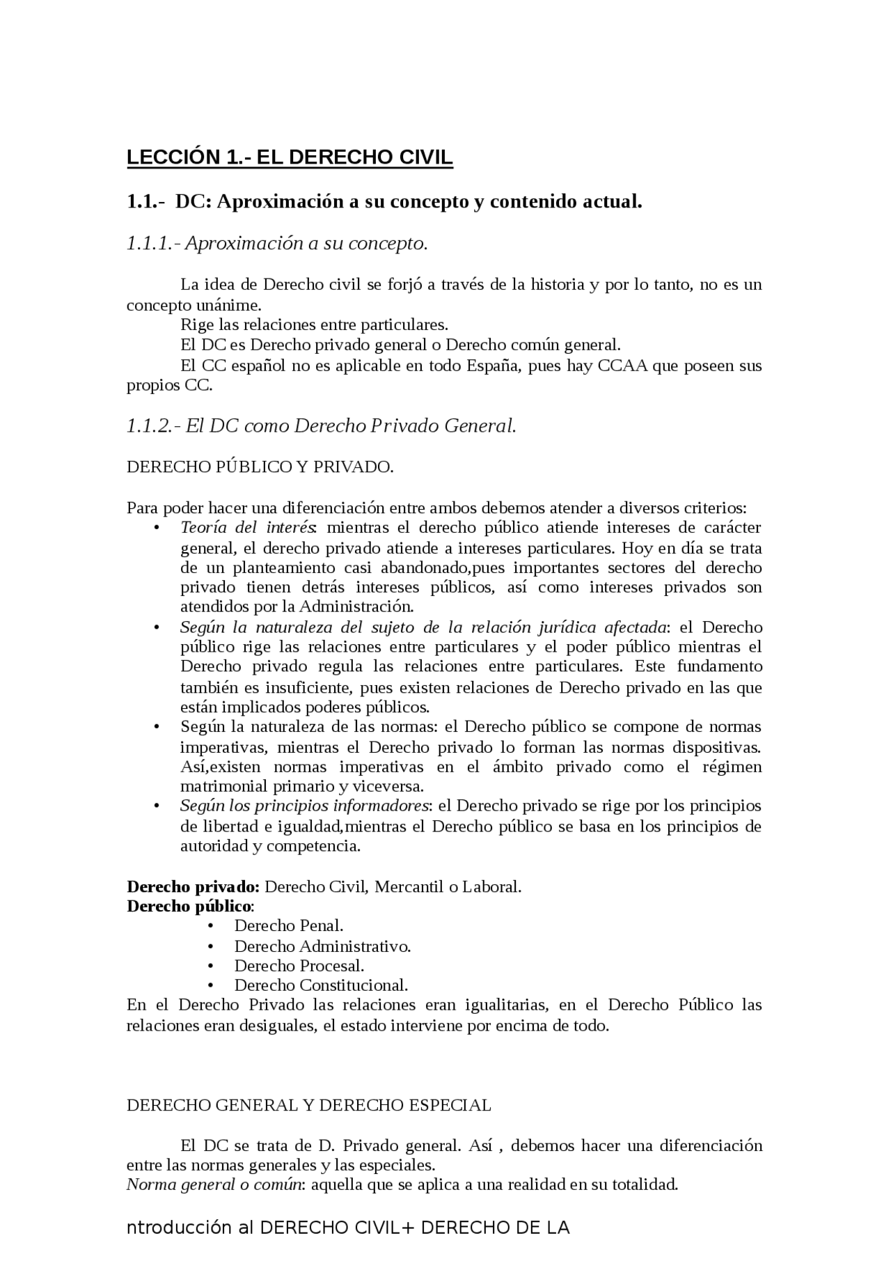 Introducción al derecho y civil y de la persona - Apuntes de Derecho ...