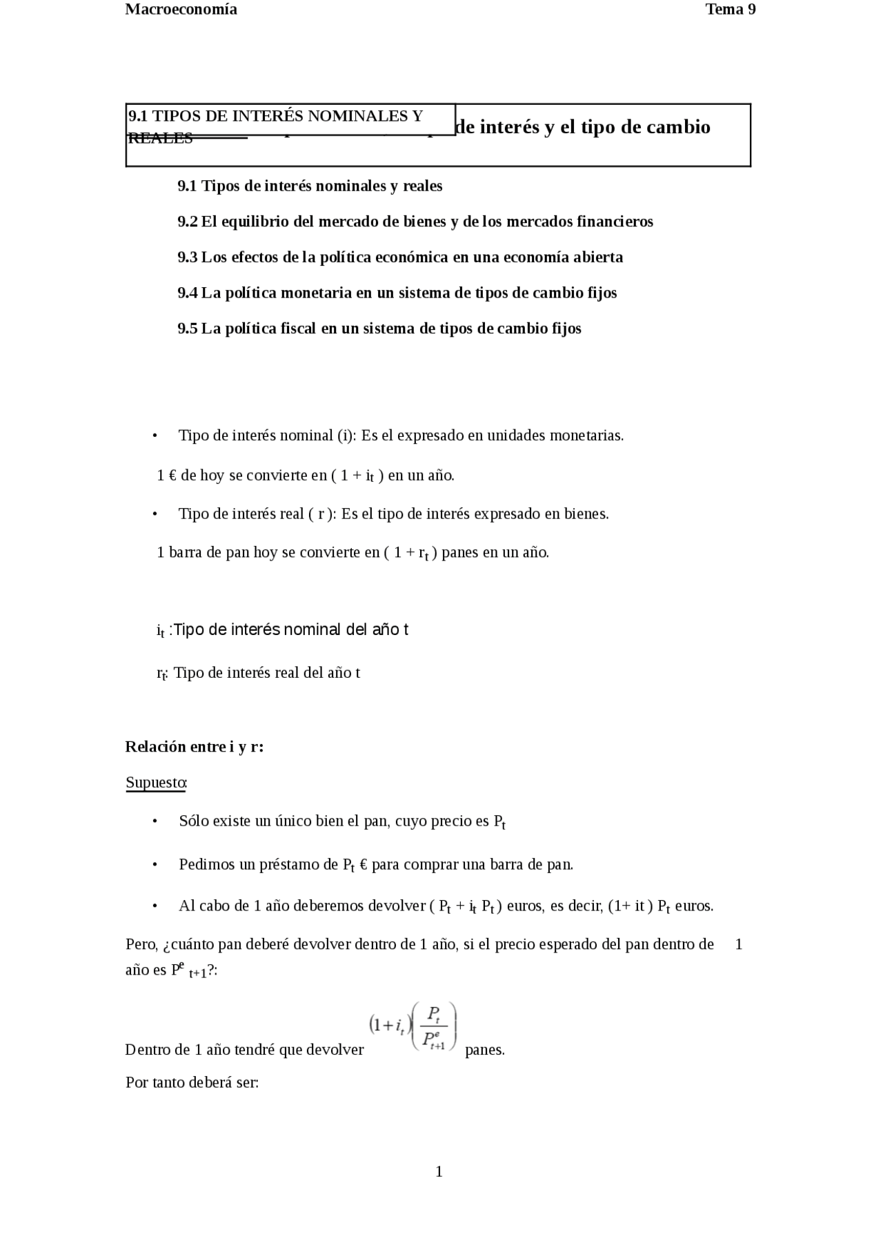 TEMA 9 La producción, el tipo de interés - Apuntes de Macroeconomía ...