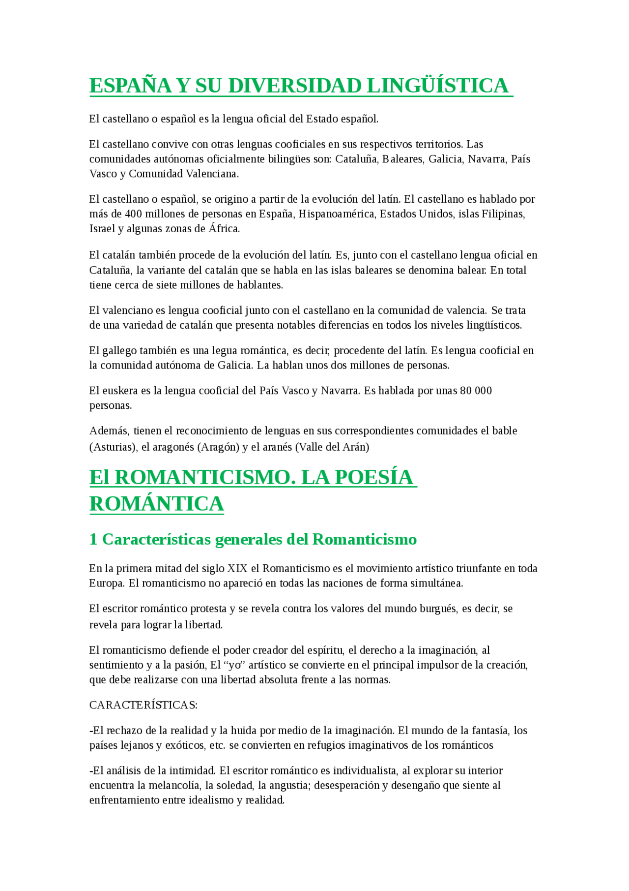 Siete Países Que Tengan Como Lengua Oficial El Español España y su diversidad linguistica - Apuntes de Psicología - Docsity