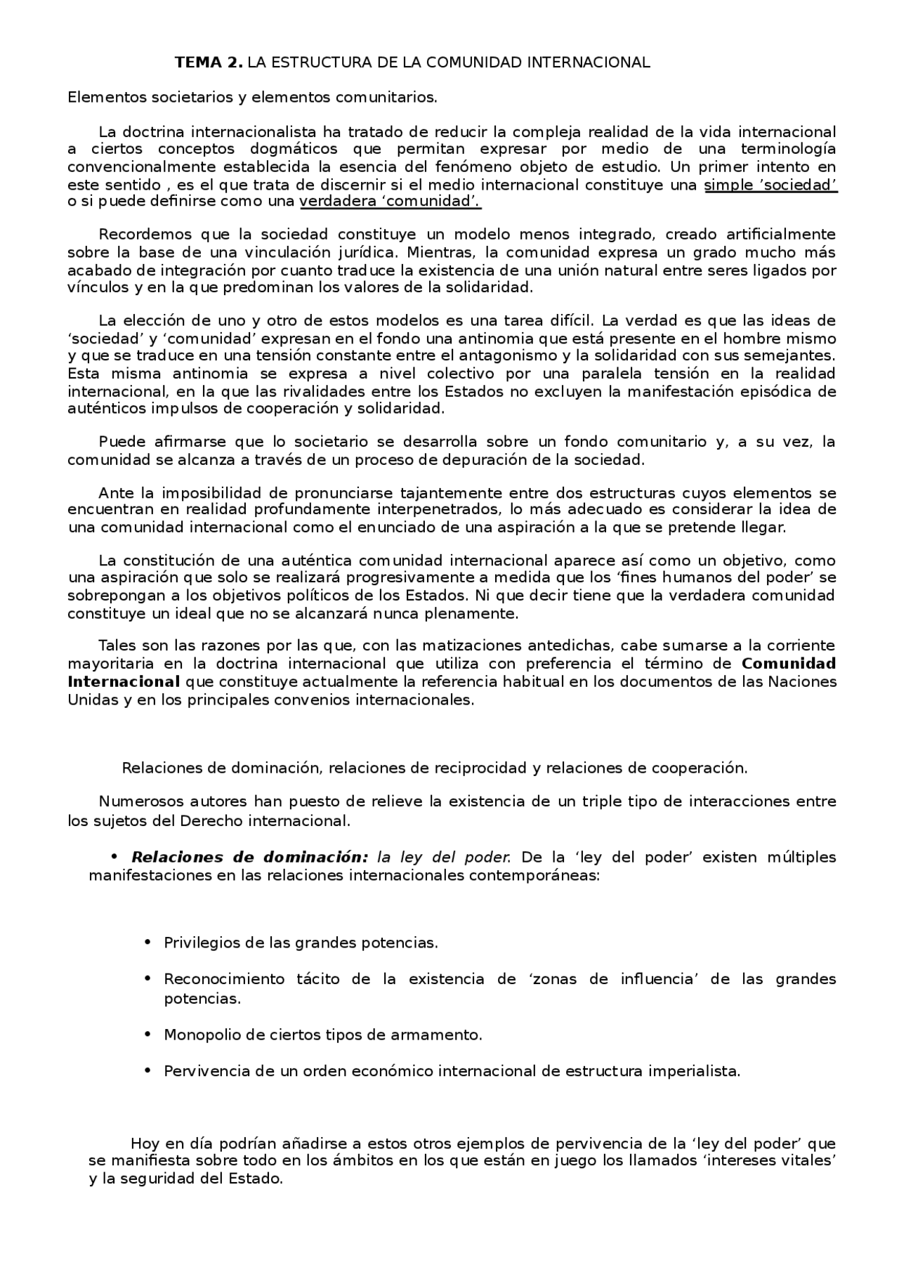 TEMA 2 INTERNACIONAL PÚBLICO - Apuntes de Derecho Internacional Público ...