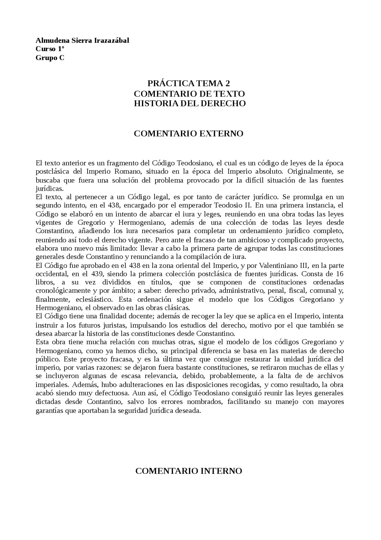 COMENTARIO TEXTO CÓDIGO TEODOSIANO 1,4,3 Apuntes de Historia del
