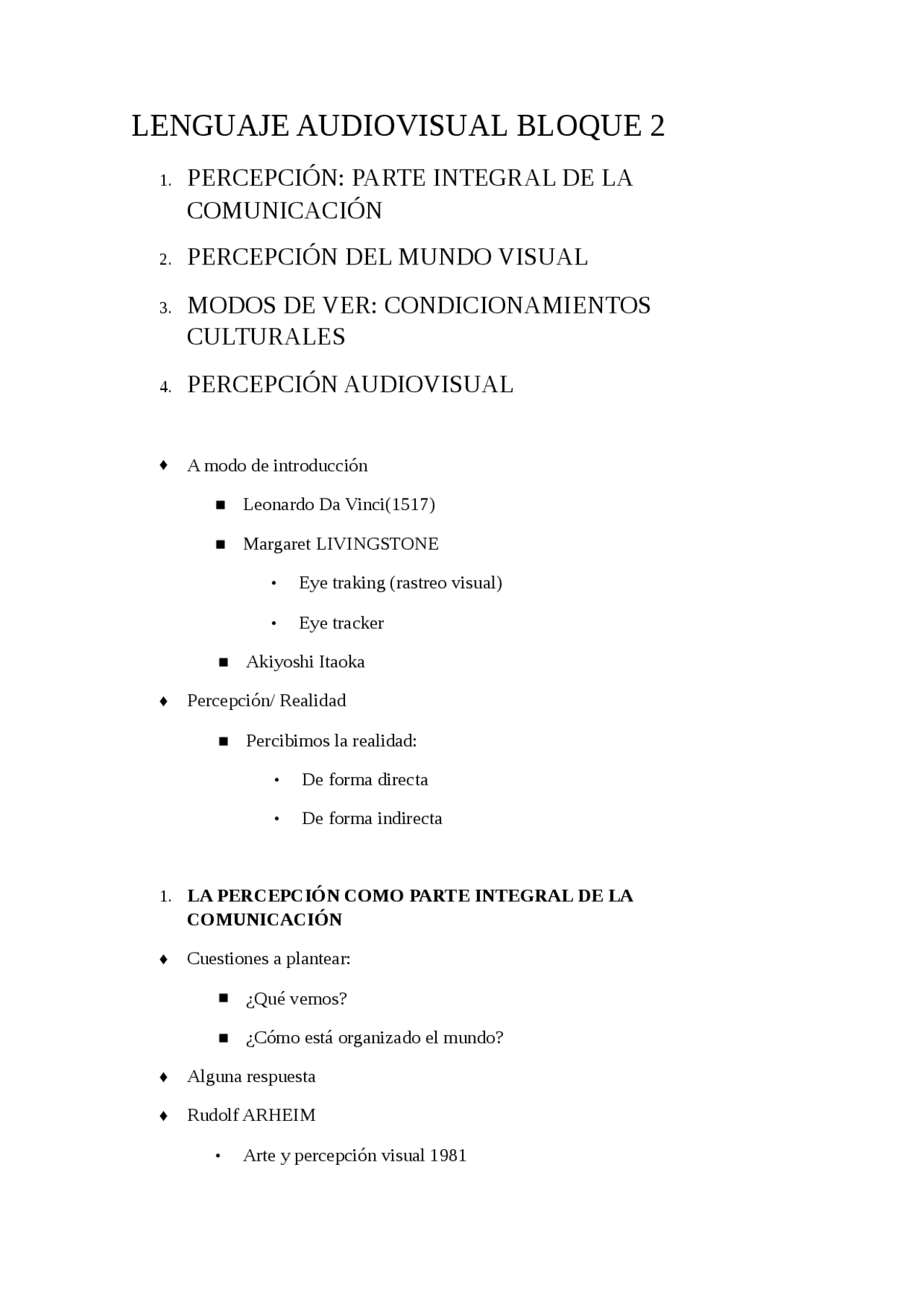 Lenguaje audiovisual - Apuntes de Periodismo - Docsity