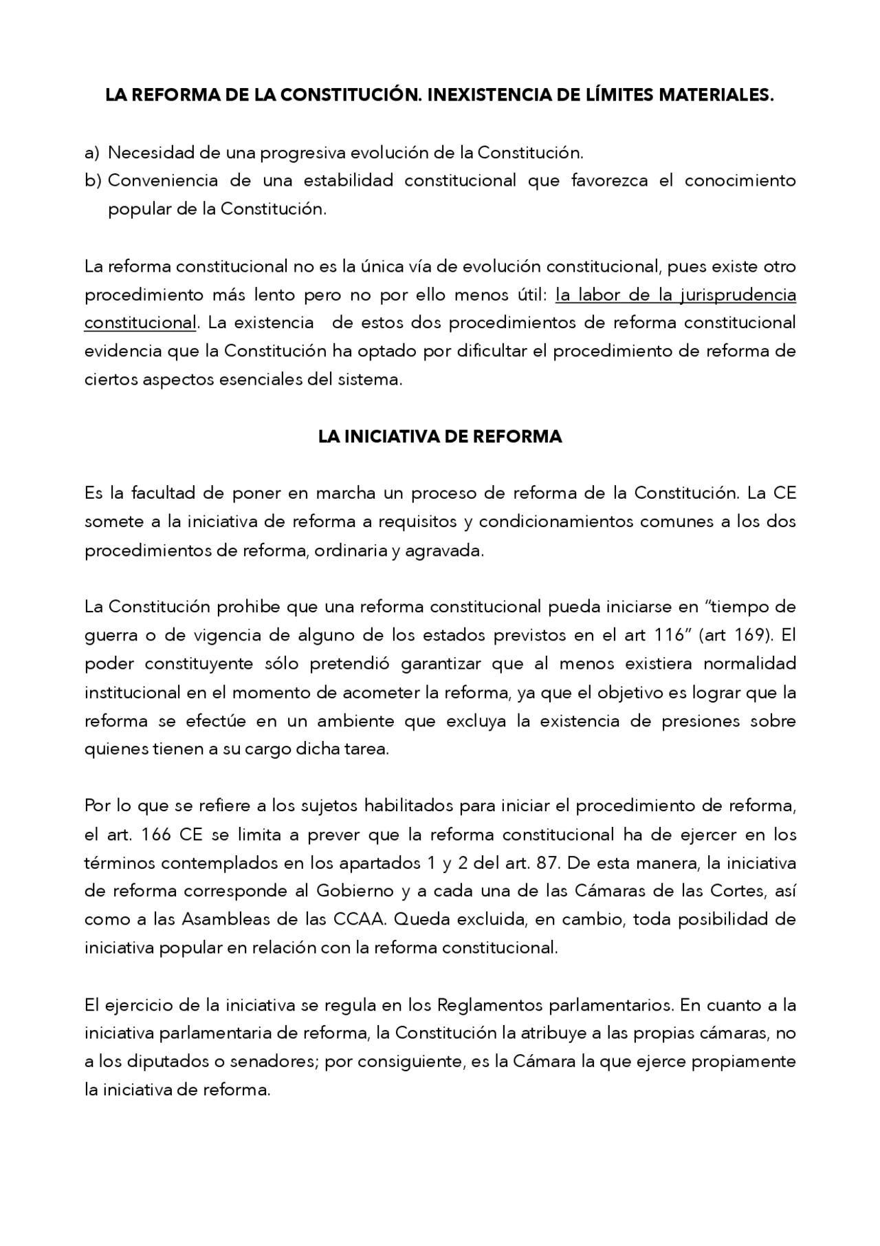 La iniciativa de reforma Apuntes de Derecho Constitucional Docsity