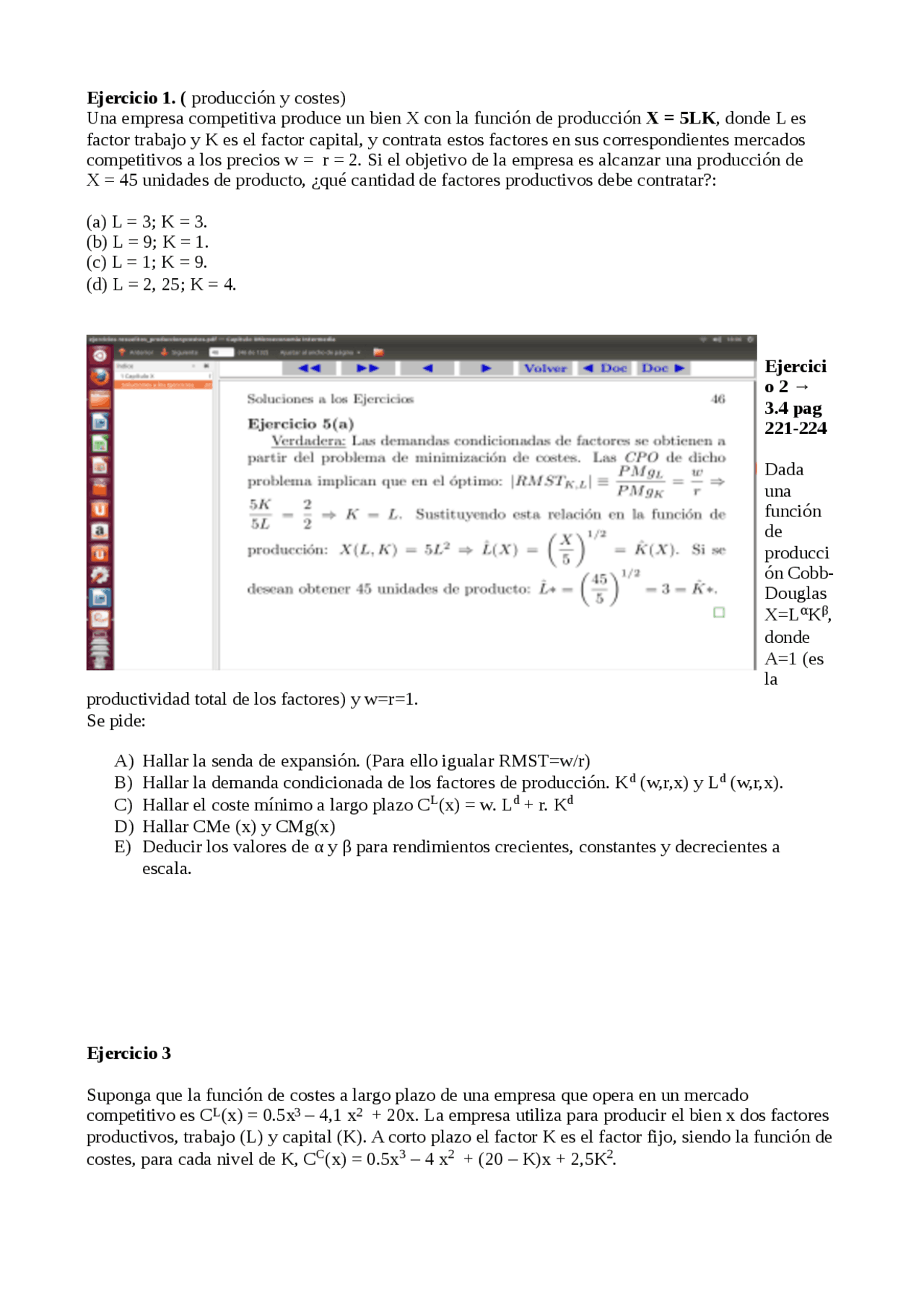 Practica Ejercicios De Microeconomia Docsity