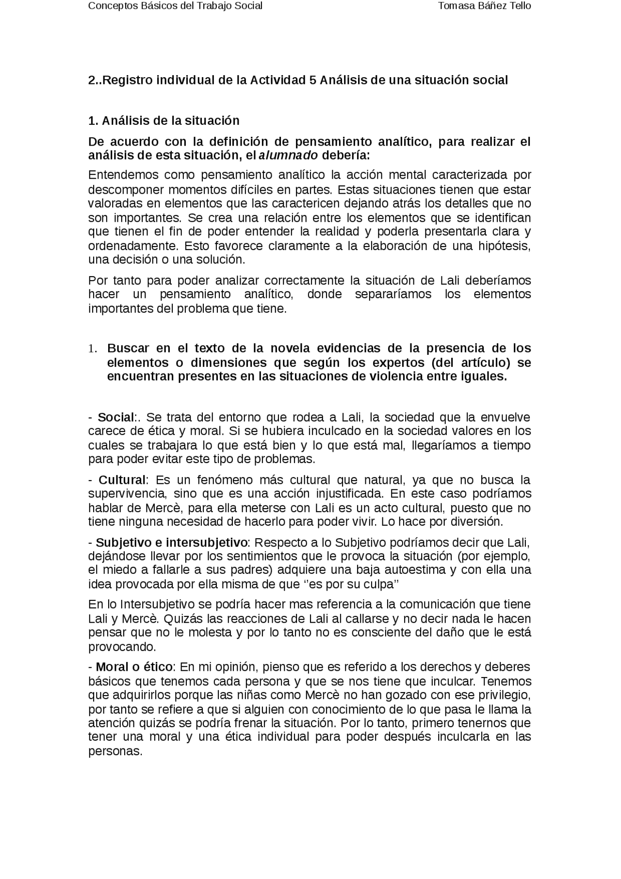 Conceptos TS - Actividad LALI - Apuntes de Trabajo Social - Docsity
