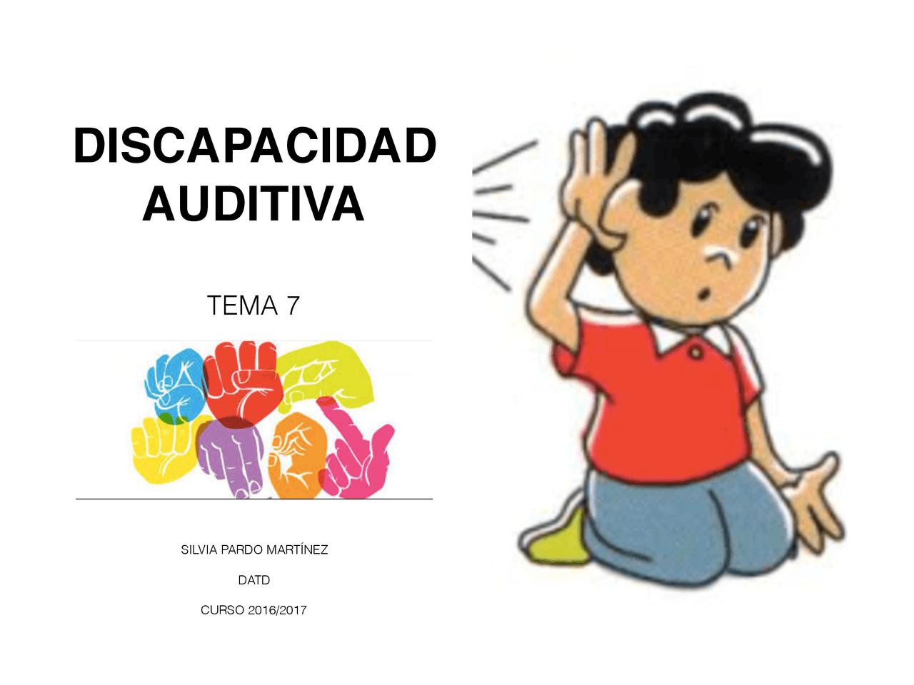 Discapacidad auditiva Apuntes de Ciencias de la Educación Docsity Discapacidad auditiva Apuntes de Ciencias de la Educación Docsity