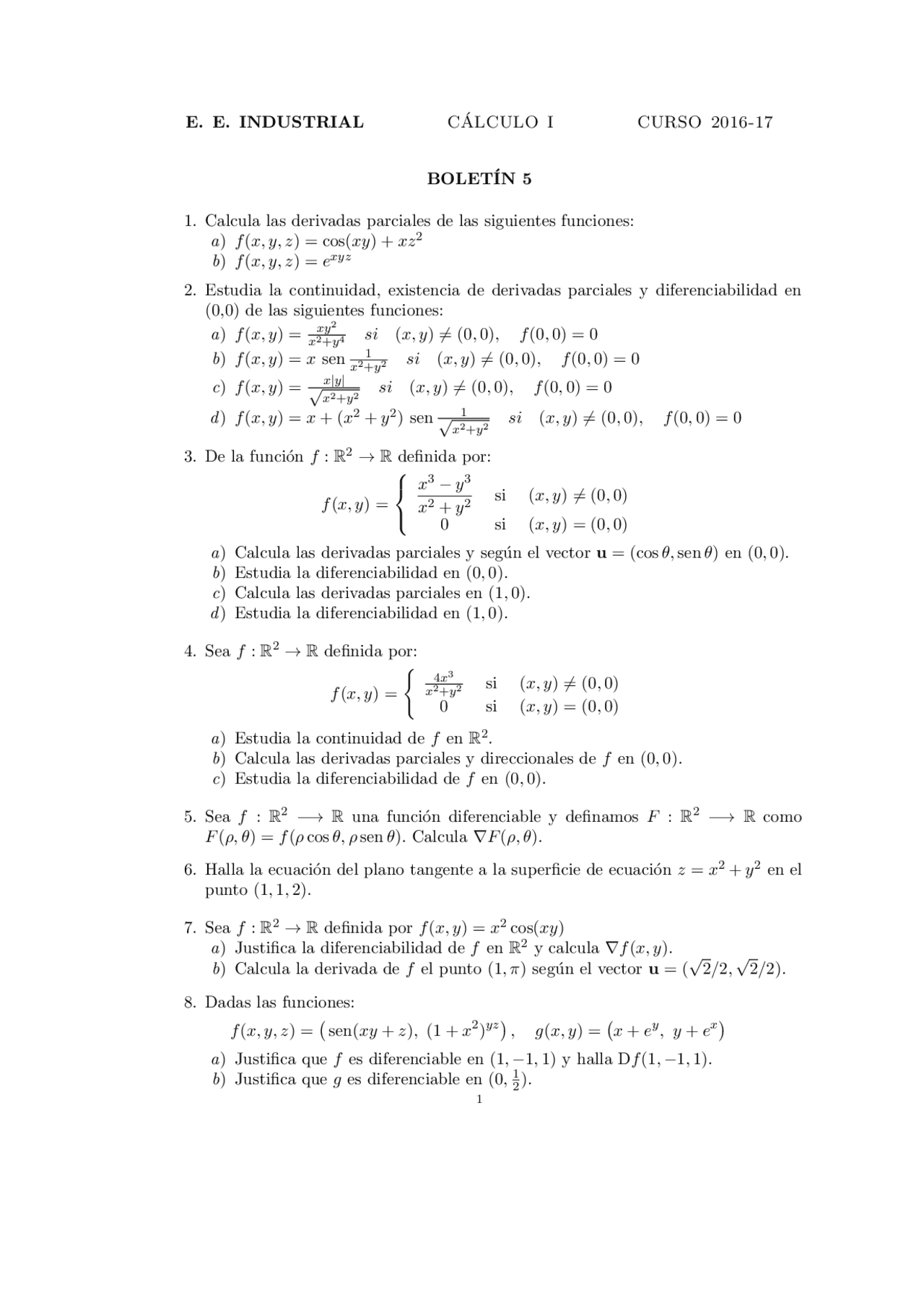 Boletin 5 Calculo I Apuntes De Calculo Docsity Boletin 5 Calculo I Apuntes De Calculo Docsity
