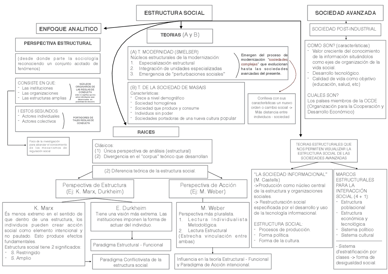Mapa conceptual 1 (Manual Estructura de las sociedades avanzadas