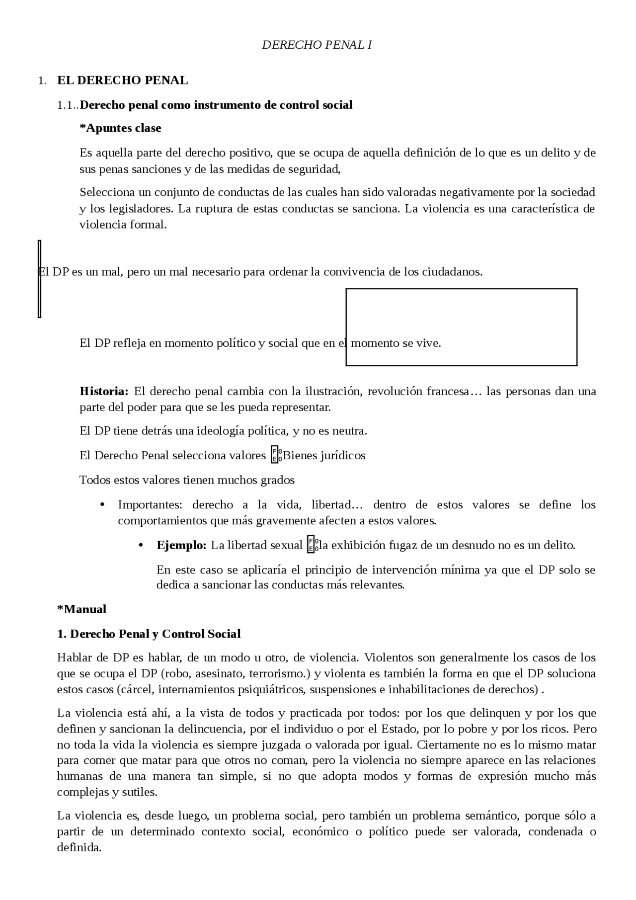 DERECHO PENAL TEMA 1 - Apuntes de Derecho Penal - Docsity
