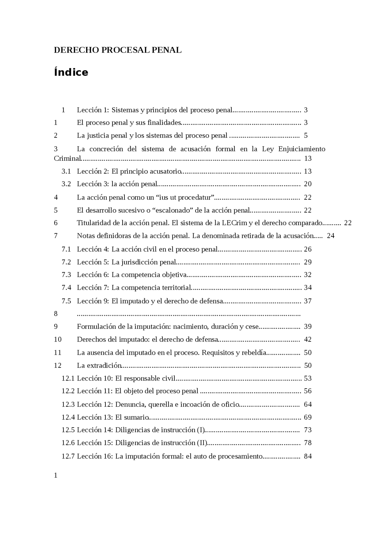 derecho procesal penal - Apuntes de Derecho Procesal Penal | Docsity