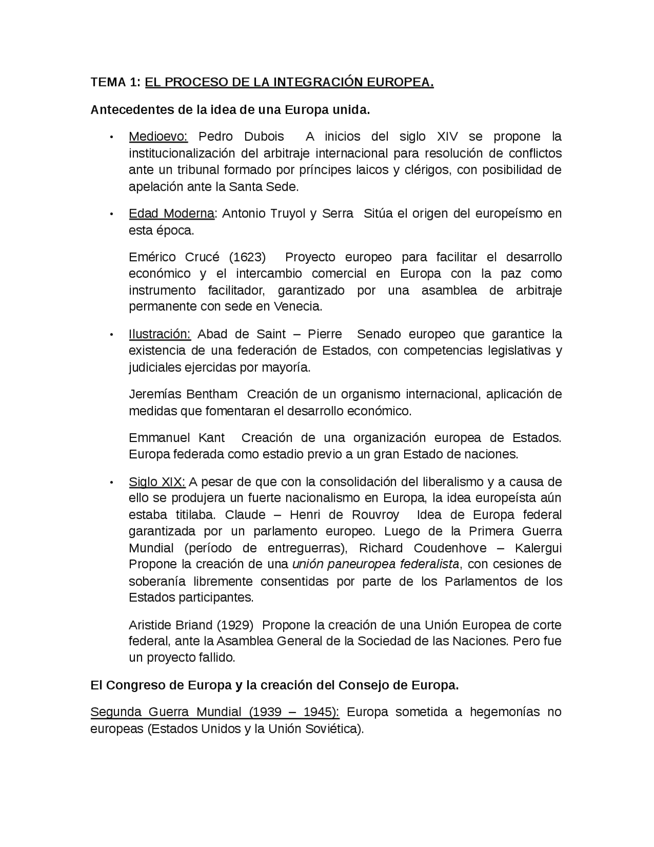 TEMA 1: EL PROCESO DE LA INTEGRACIÓN EUROPEA - Apuntes de Derecho ...