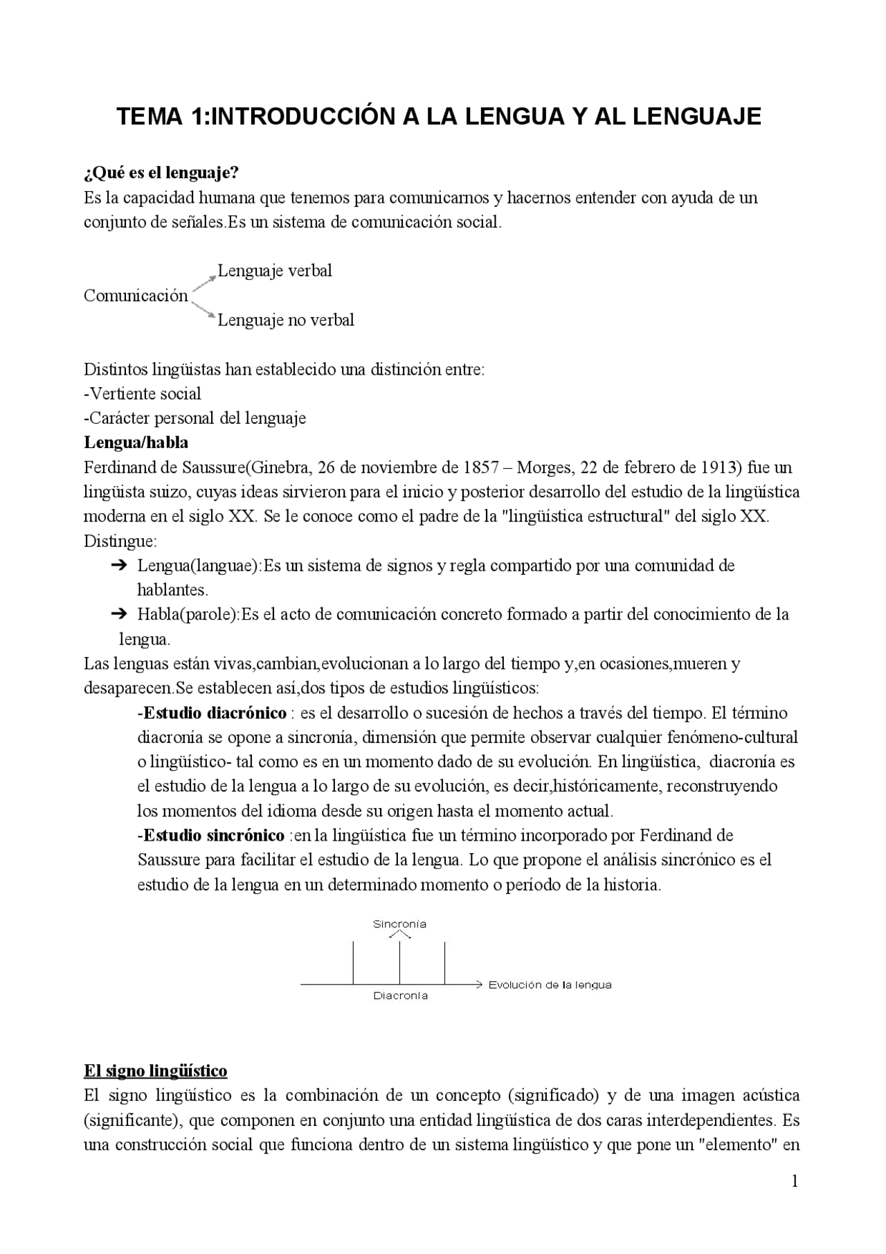 clase 1: introducción al lenguaje — documentación... Introducción a la lengua y al lenguaje tema 1 - Apuntes de Lingüística ...