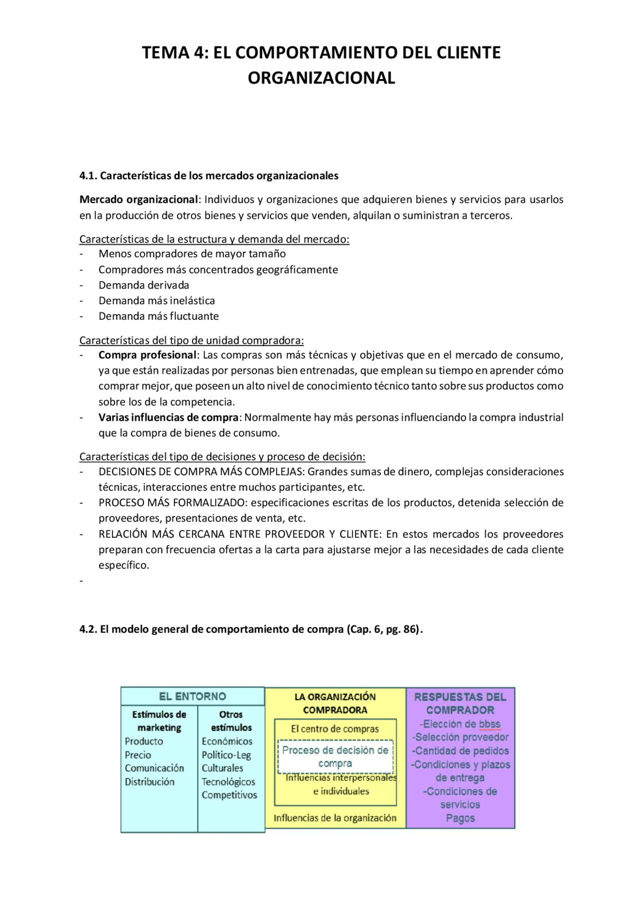 TEMA 4: EL COMPORTAMIENTO DEL CLIENTE ORGANIZACIONAL - Apuntes de ...