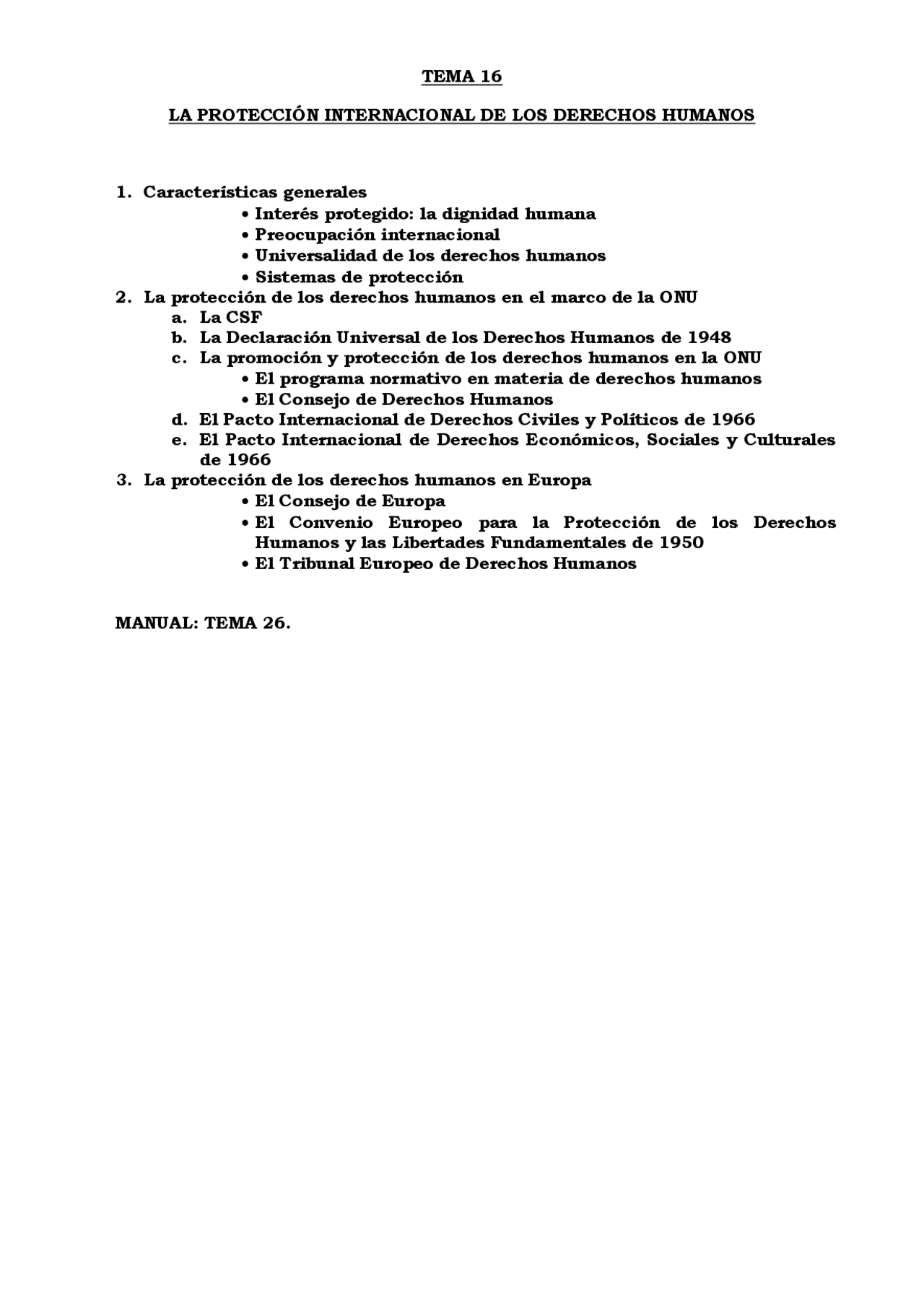 La protección internacional de los derechos humanos - Apuntes de ...
