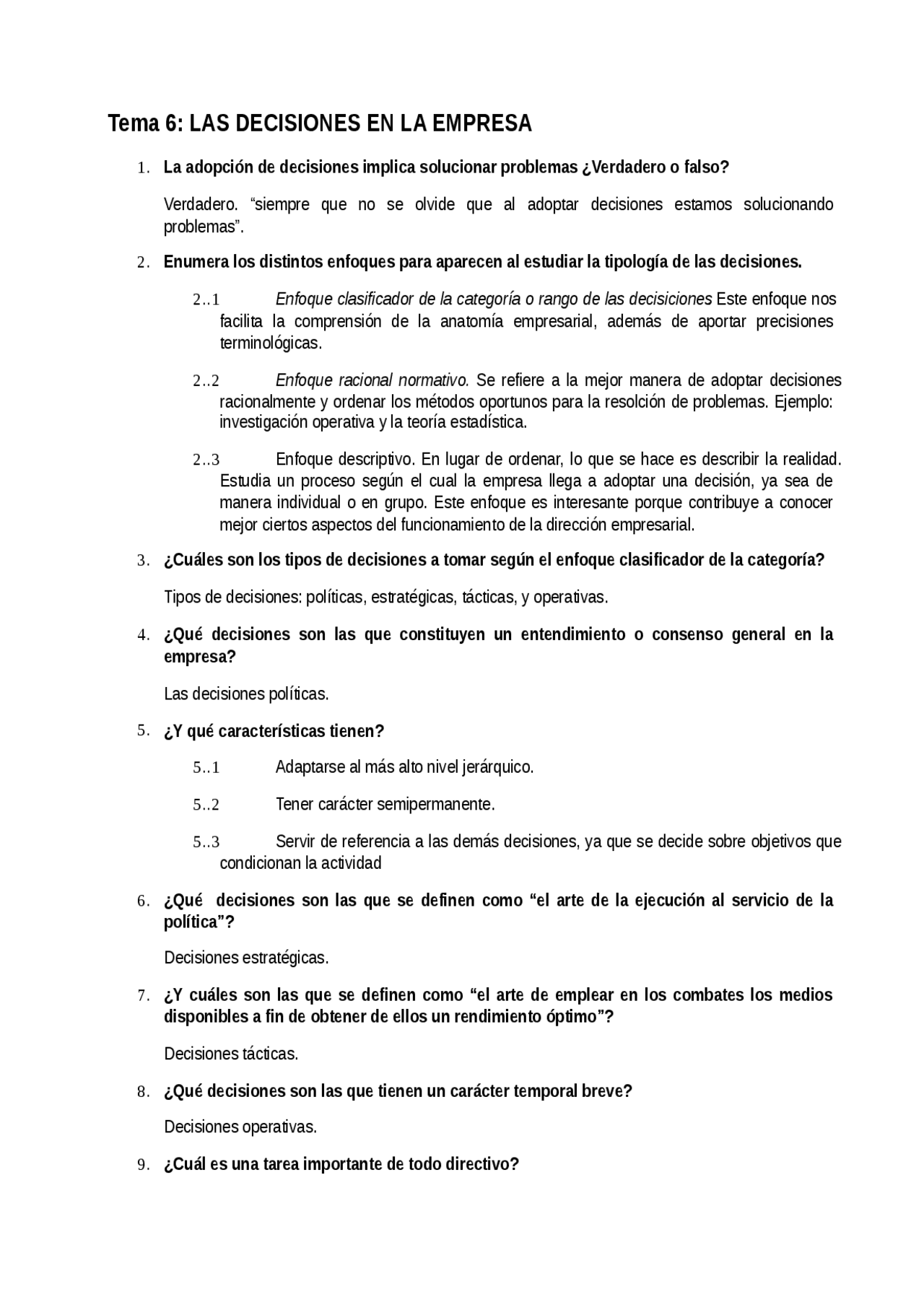 Administracion de la empresa tema 6 - Apuntes de Administración de ...