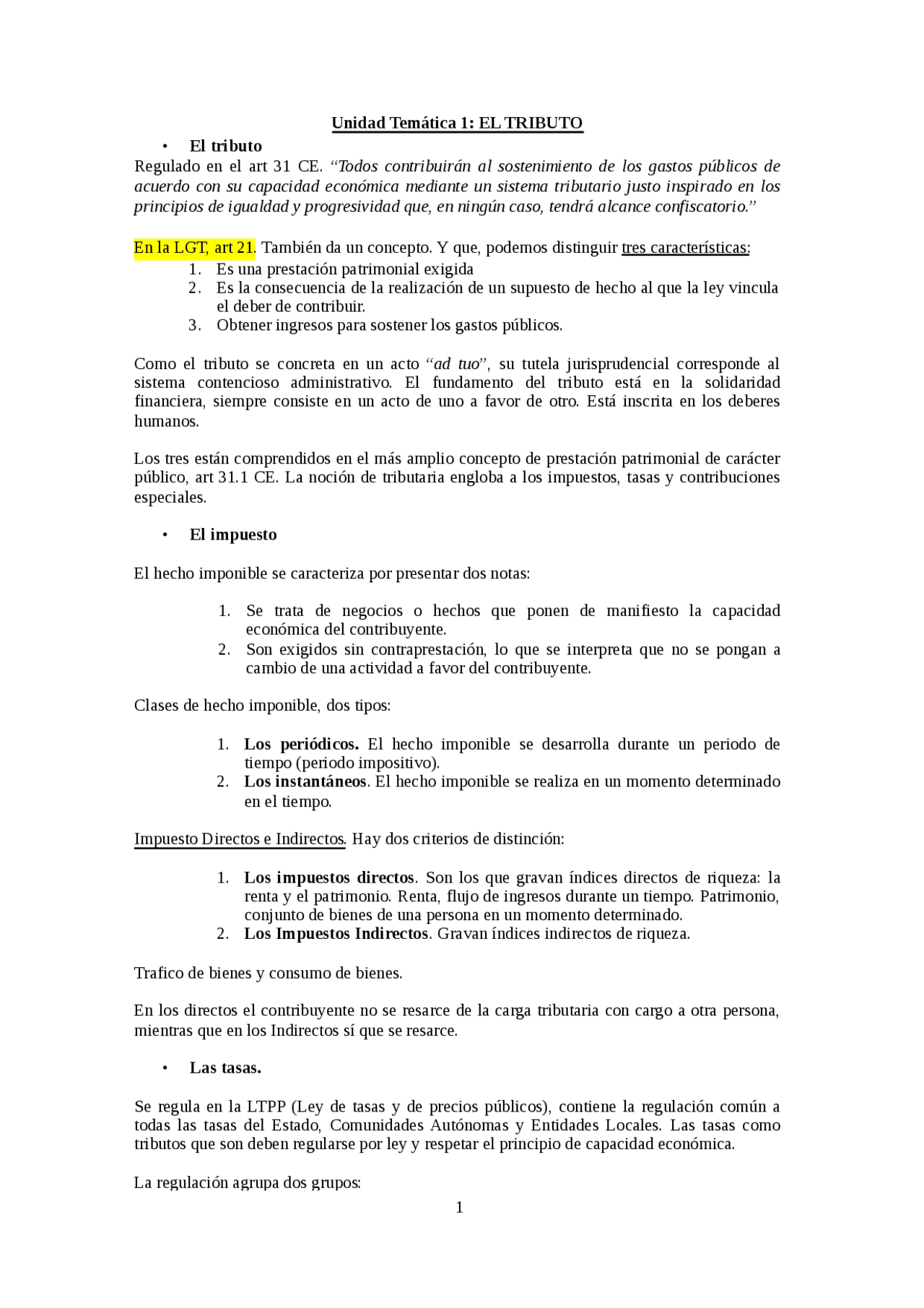 El tributo. Prof. enrique Canuto. Universitat de València UV - Apuntes ...