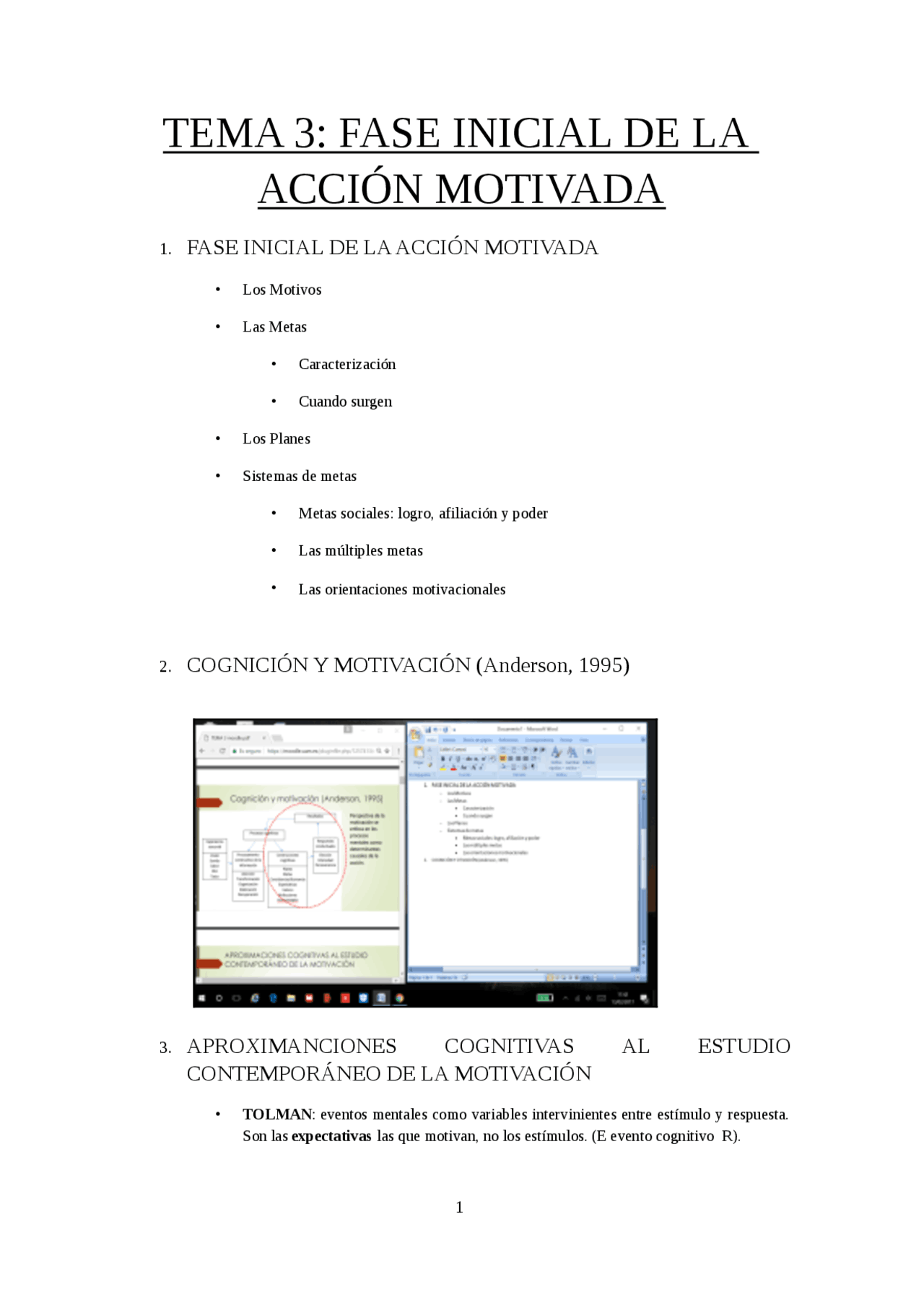 TEMA 3: FASE INICIAL DE LA ACCIÓN MOTIVADA FASE INICIAL D - Study notes ...