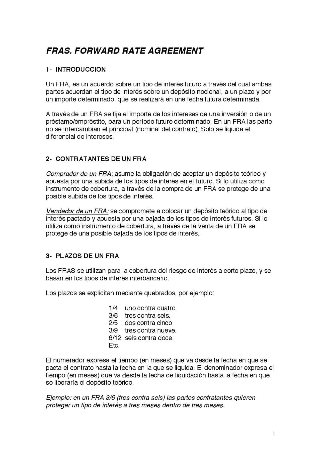 Fras. Forward rate agreement - Apuntes de Administración de Empresas ...