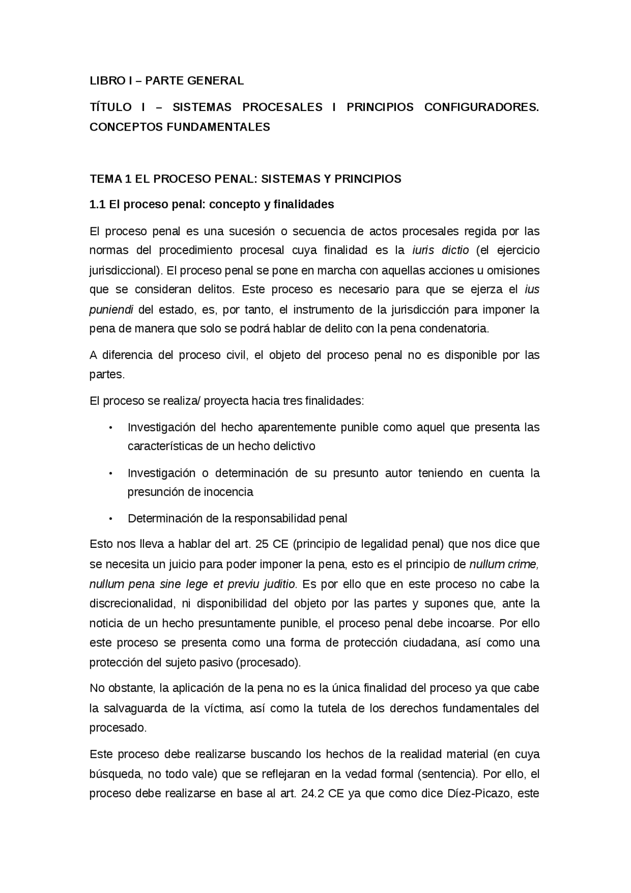 Derecho procesal penal primeros temas - Apuntes de Derecho Procesal ...