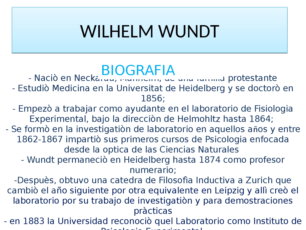 Slides Wundt Wilhelm Resumen Resumenes De Psicologia Docsity